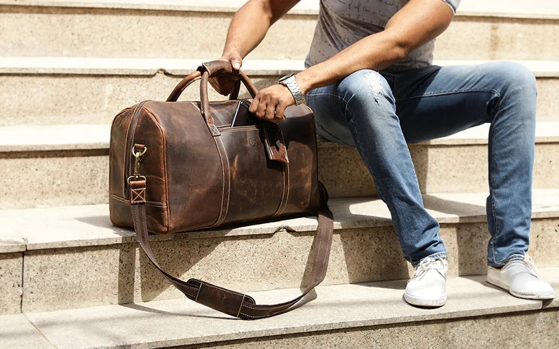 best mens duffle bag for travel Litvyak 50L Canvas Weekend Gym Overnight Carry-on | Expandable, Large Capacity, Multiple Pockets, Eco Certified, Detachable Strap, Leather Accents, Travel Duffel Bags Women Men FRONT POCKET WITH DRY Men's Duffle Bags | Nordstrom