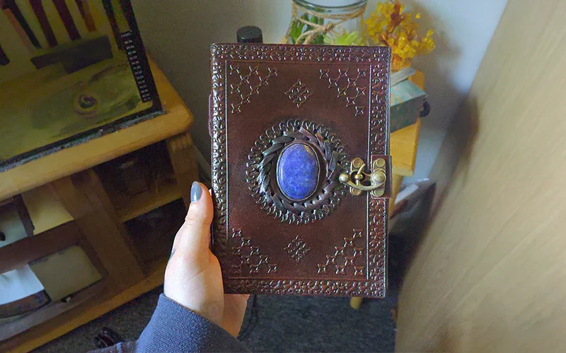 Sara's Journey with Her Beloved Leather Stone Journal