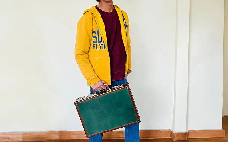 Leather Briefcase Workbag for Men