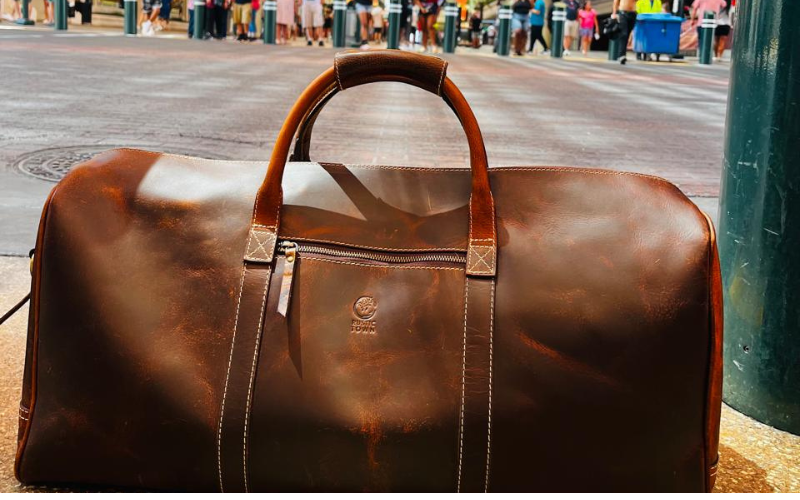Fathers Day Leather Duffle Bag Gift Idea