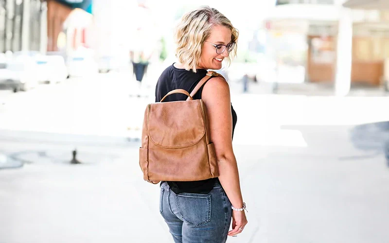 backpacks leather look Moore Backpack Cognac School Backpack Leather Backpack - Handmade Leather