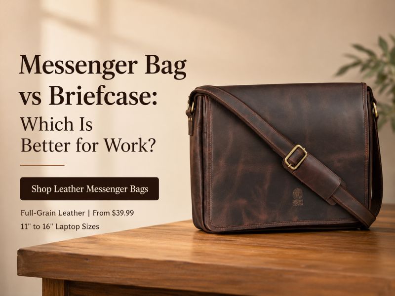 leather messenger bag vs briefcase comparison