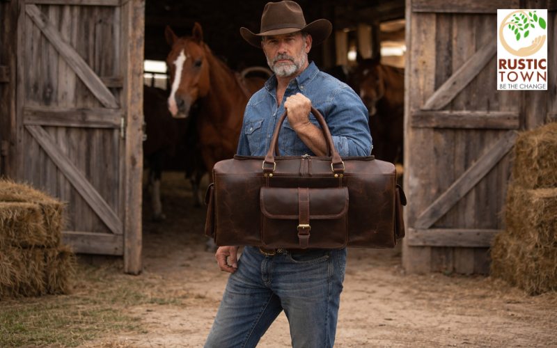Rugged Leather Duffle Bags for Men: Full-Grain Buffalo Luxury