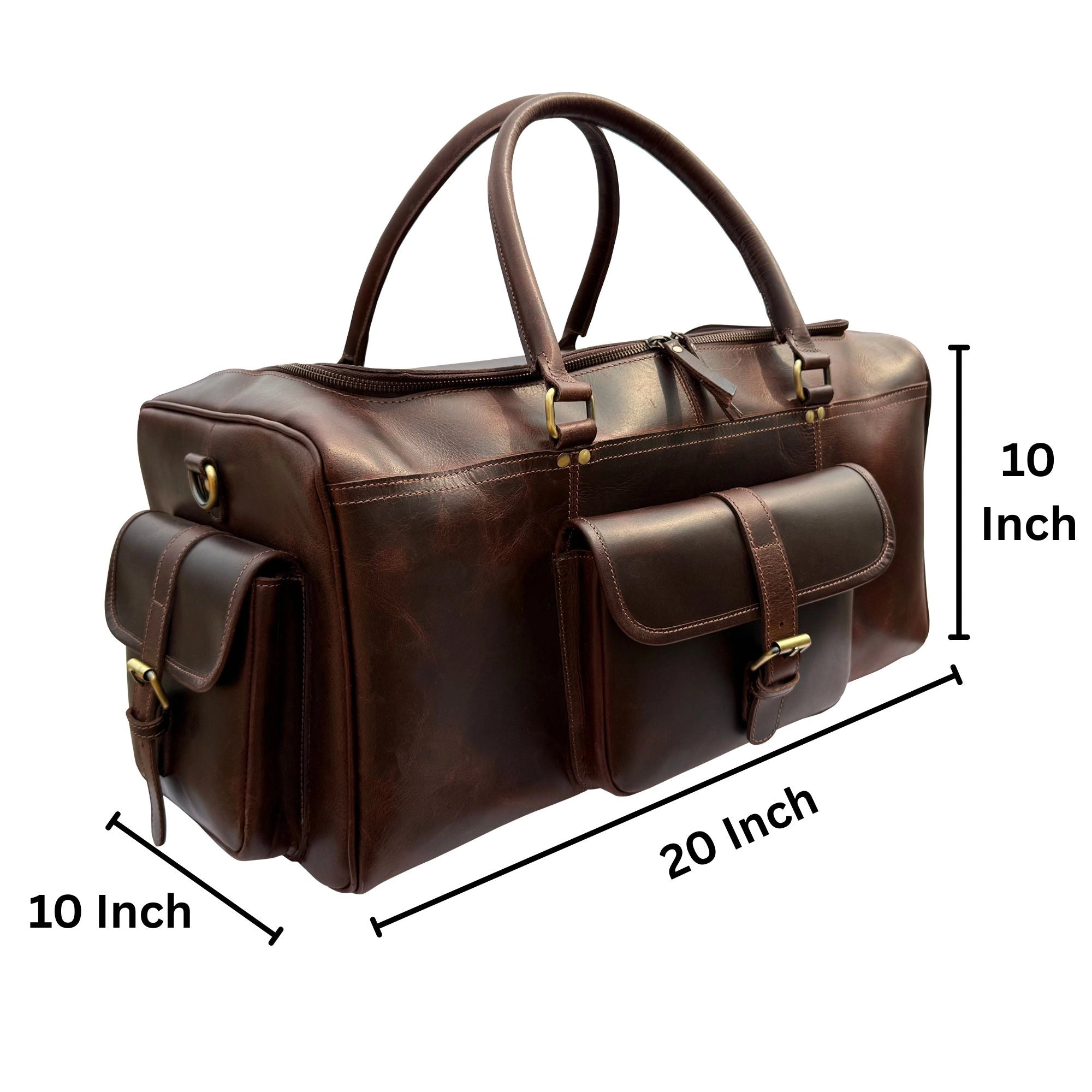 Rugged Leather Duffle Bag for Men | Full-Grain Buffalo Adventure Gear