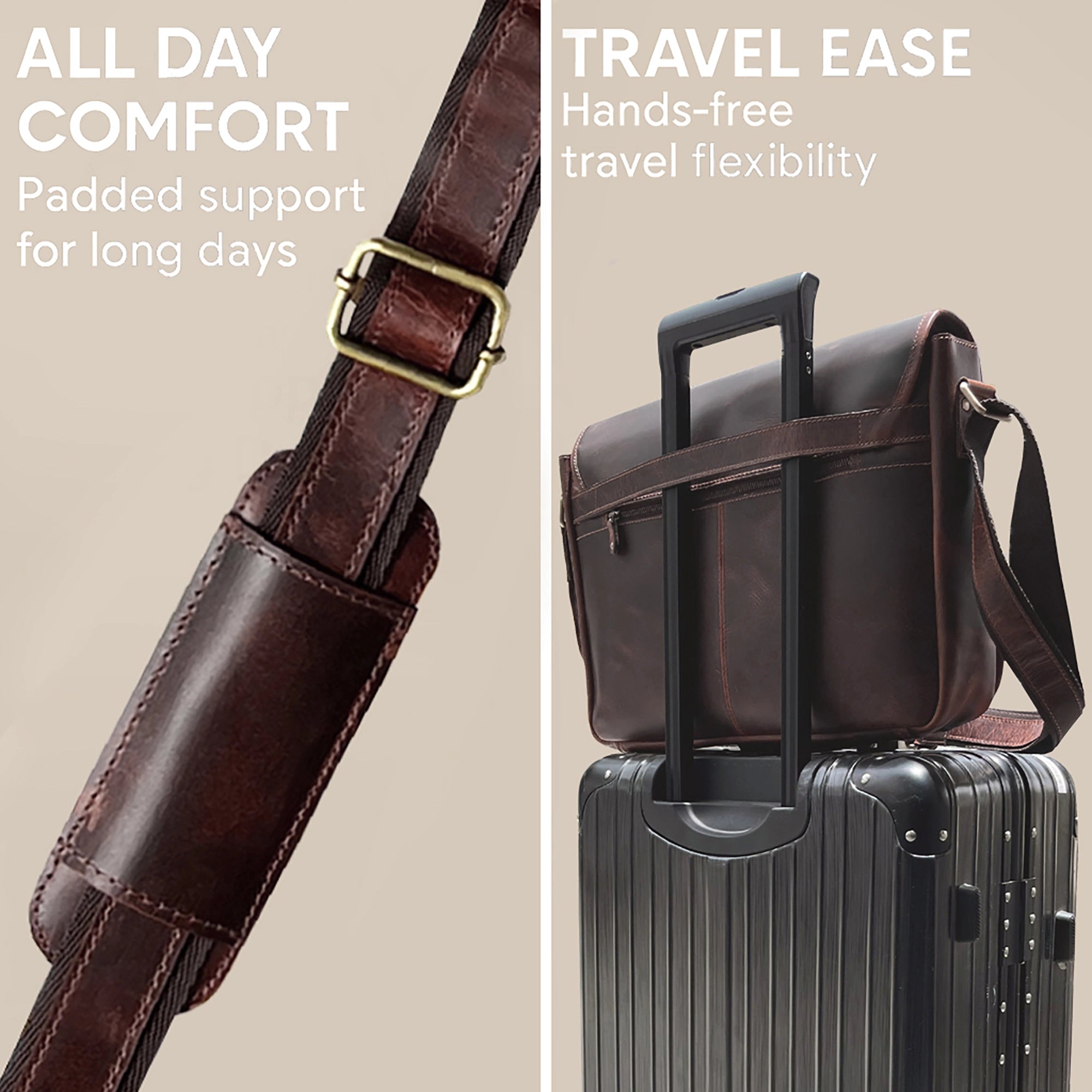 Ranger Buffalo Leather Crossbody Laptop Messenger Bag (16 inch)