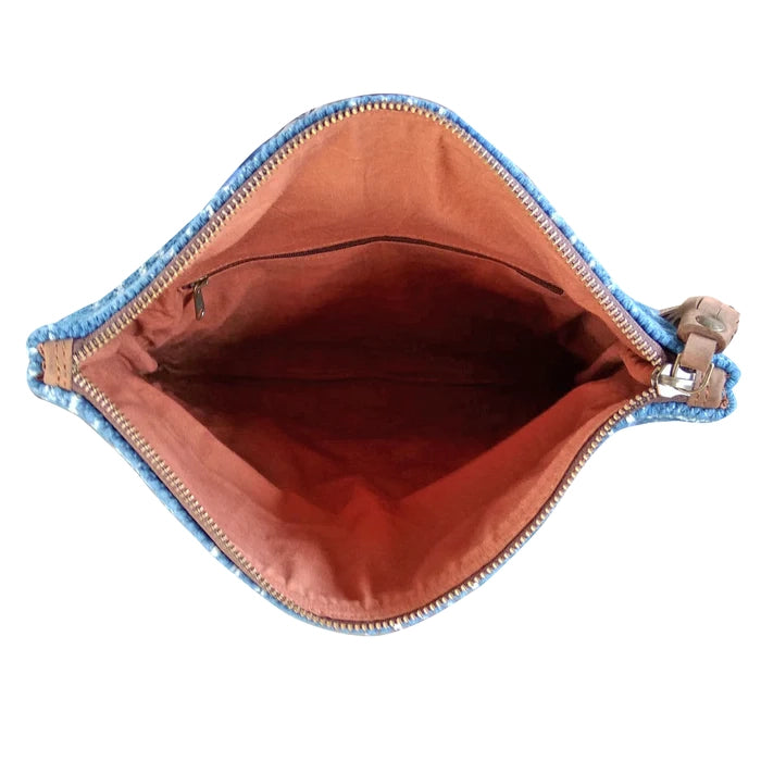 Woven Fabric Leather Shoulder Boho Bag for Women