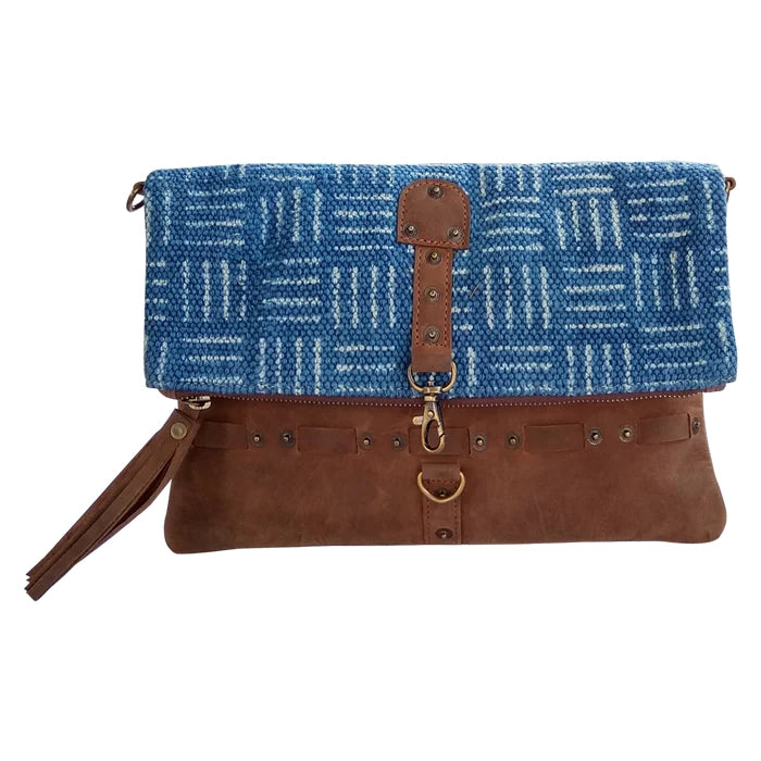 Woven Fabric Leather Shoulder Boho Bag for Women