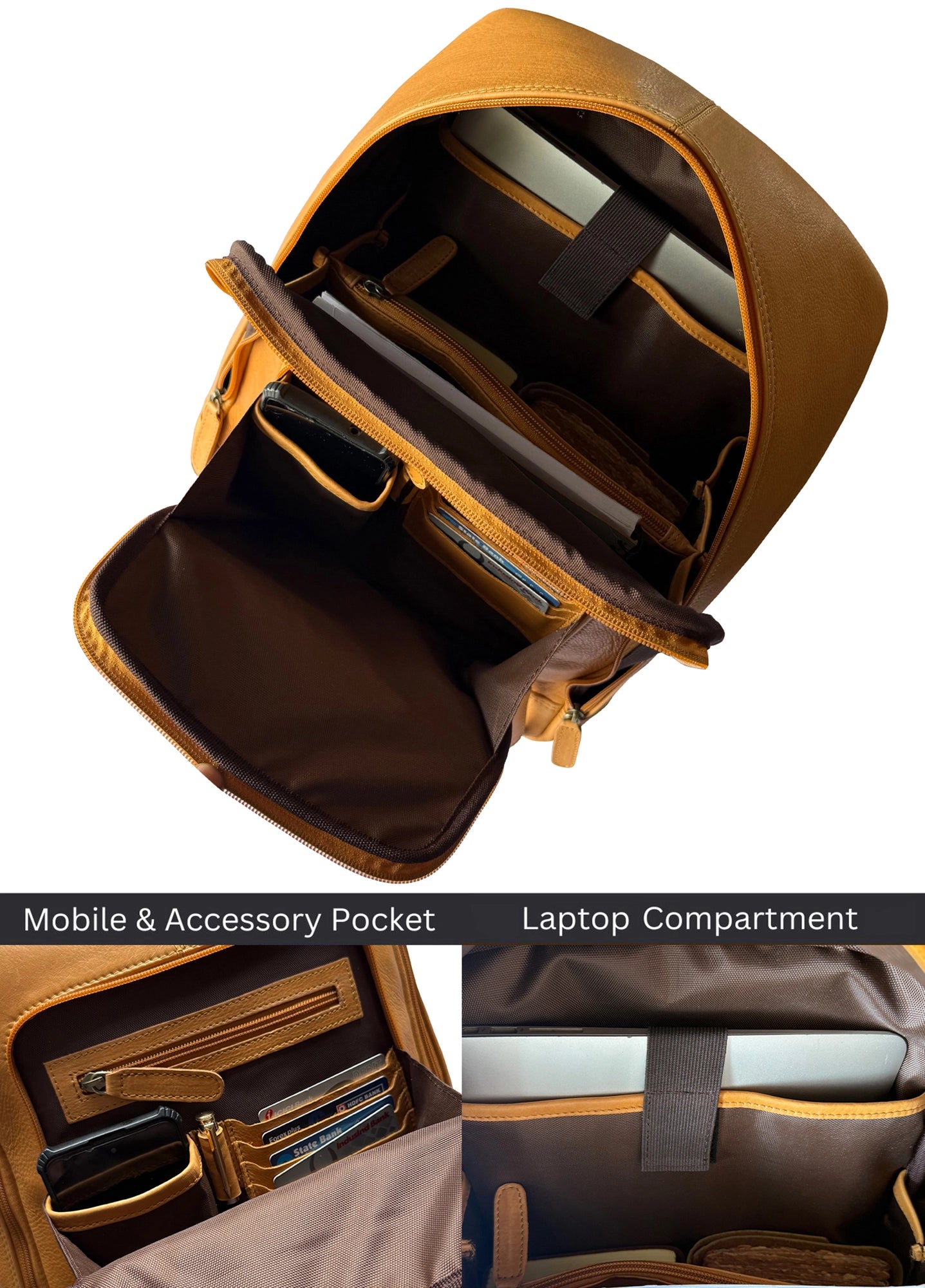 Ridge Genuine Leather Backpack Travel Rucksack Shoulder Bag