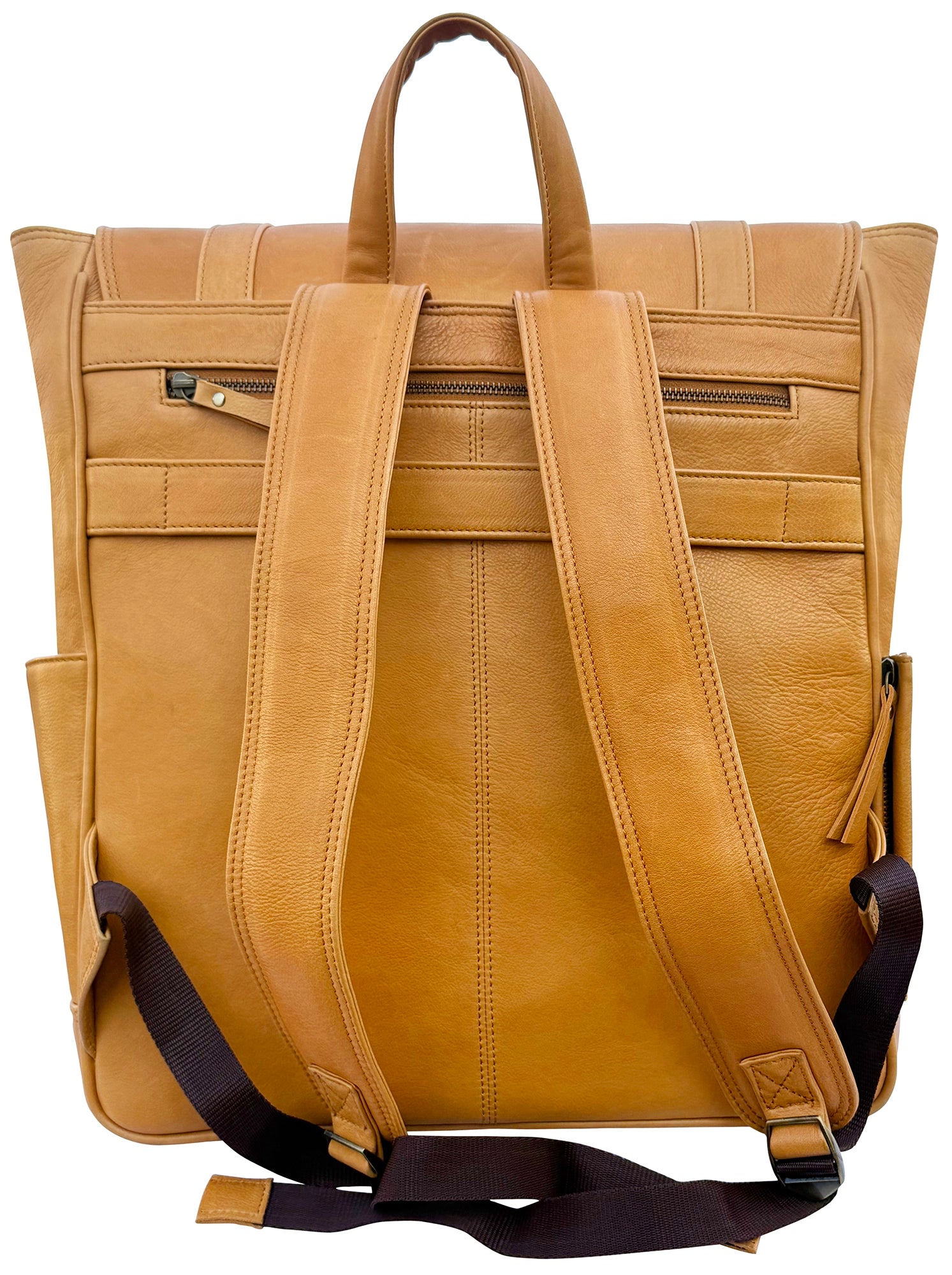 Full-Grain Leather Backpack for Work & Travel | Laptop & Trolley Ready