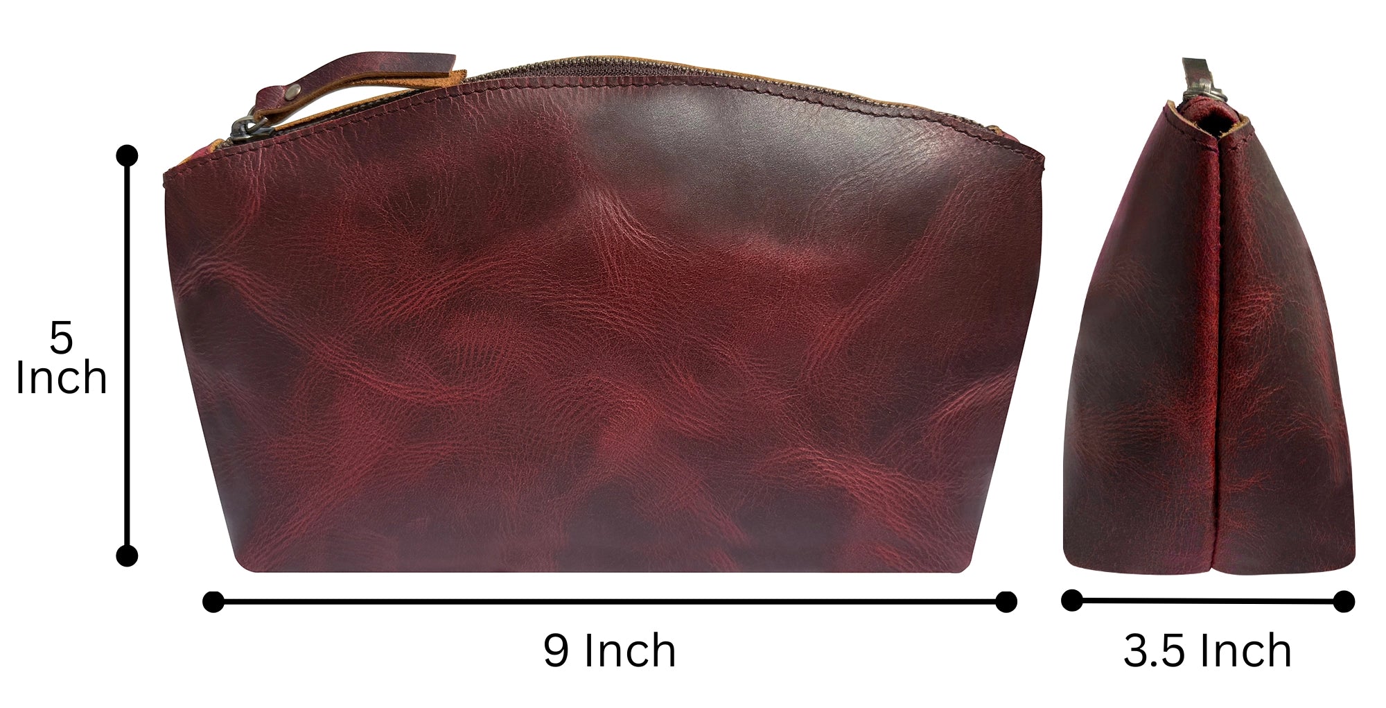 Leather Toiletry Bag | Makeup Cosmetic Organizer