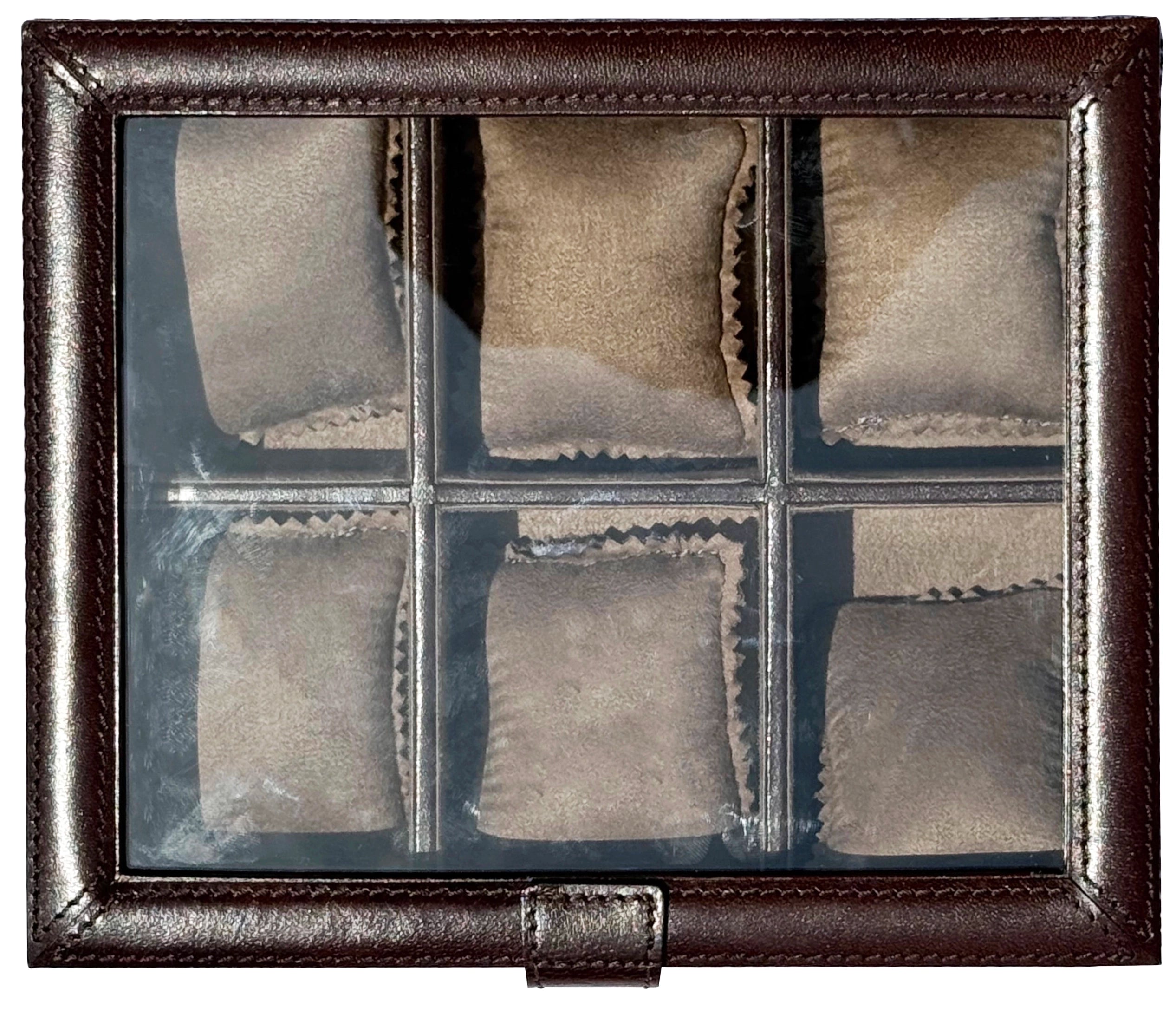 Prestige Leather Watch Case - 6-Slot Full-Grain Watch Storage Box