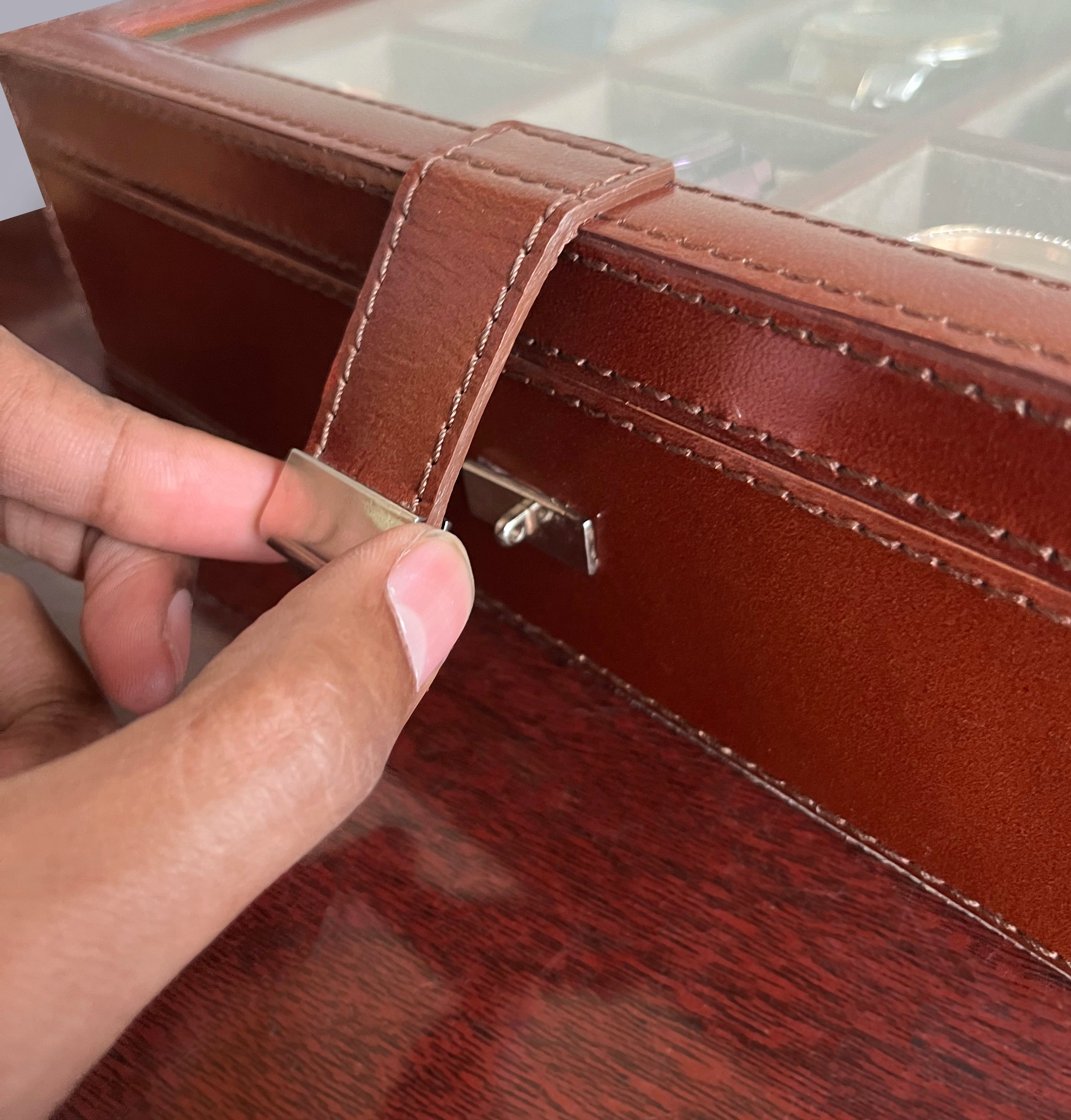 leather watch box