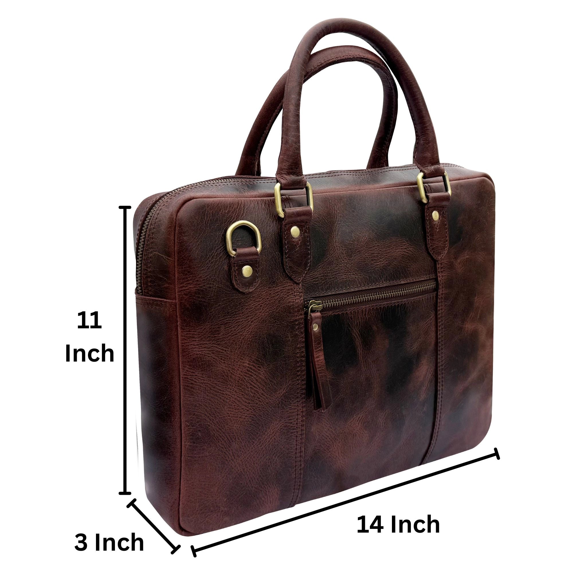 Leather Messenger Bag for Men | Laptop Briefcase Satchel