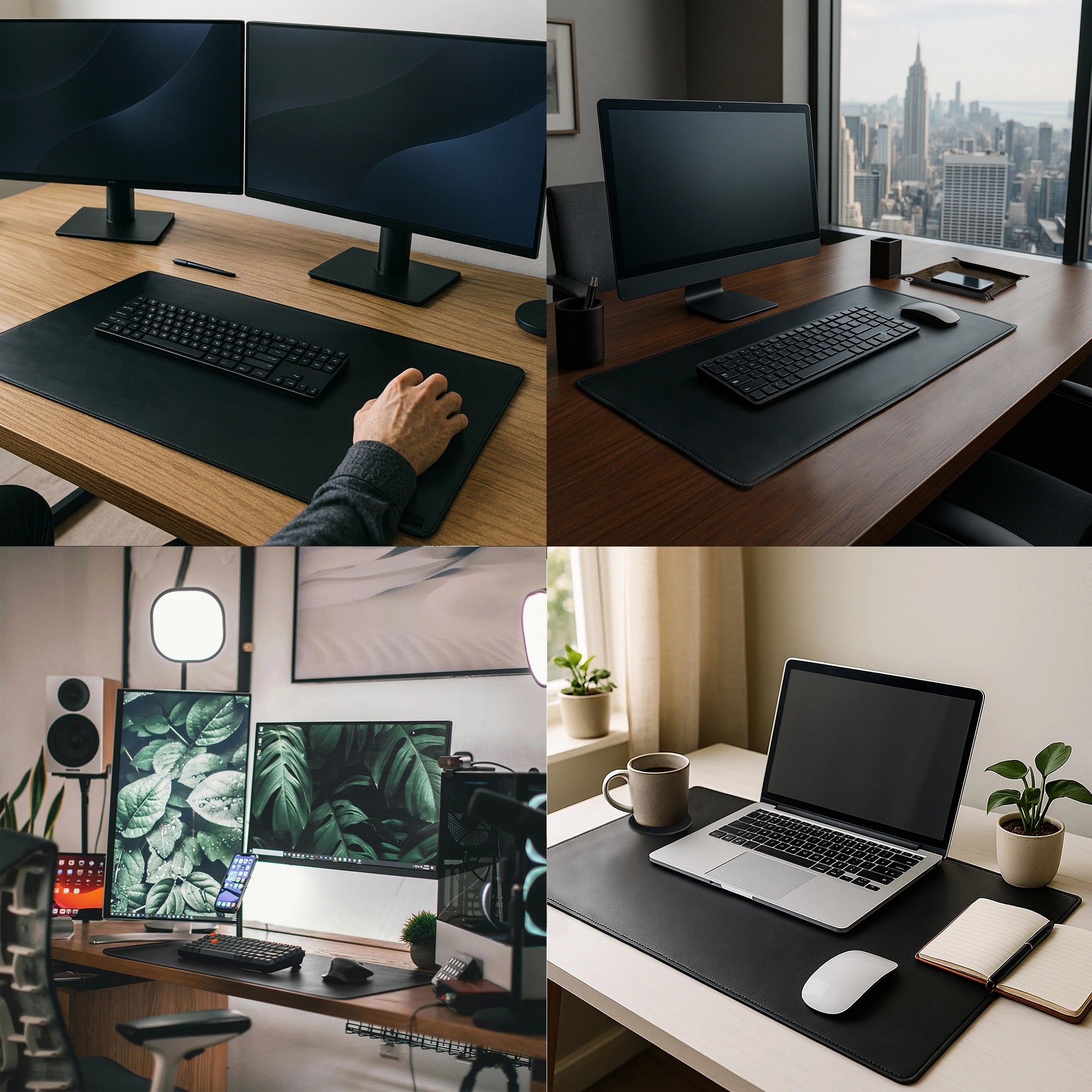 Leather Desk Mat Large Computer Mouse Pad Keyboard Gaming Table Mat