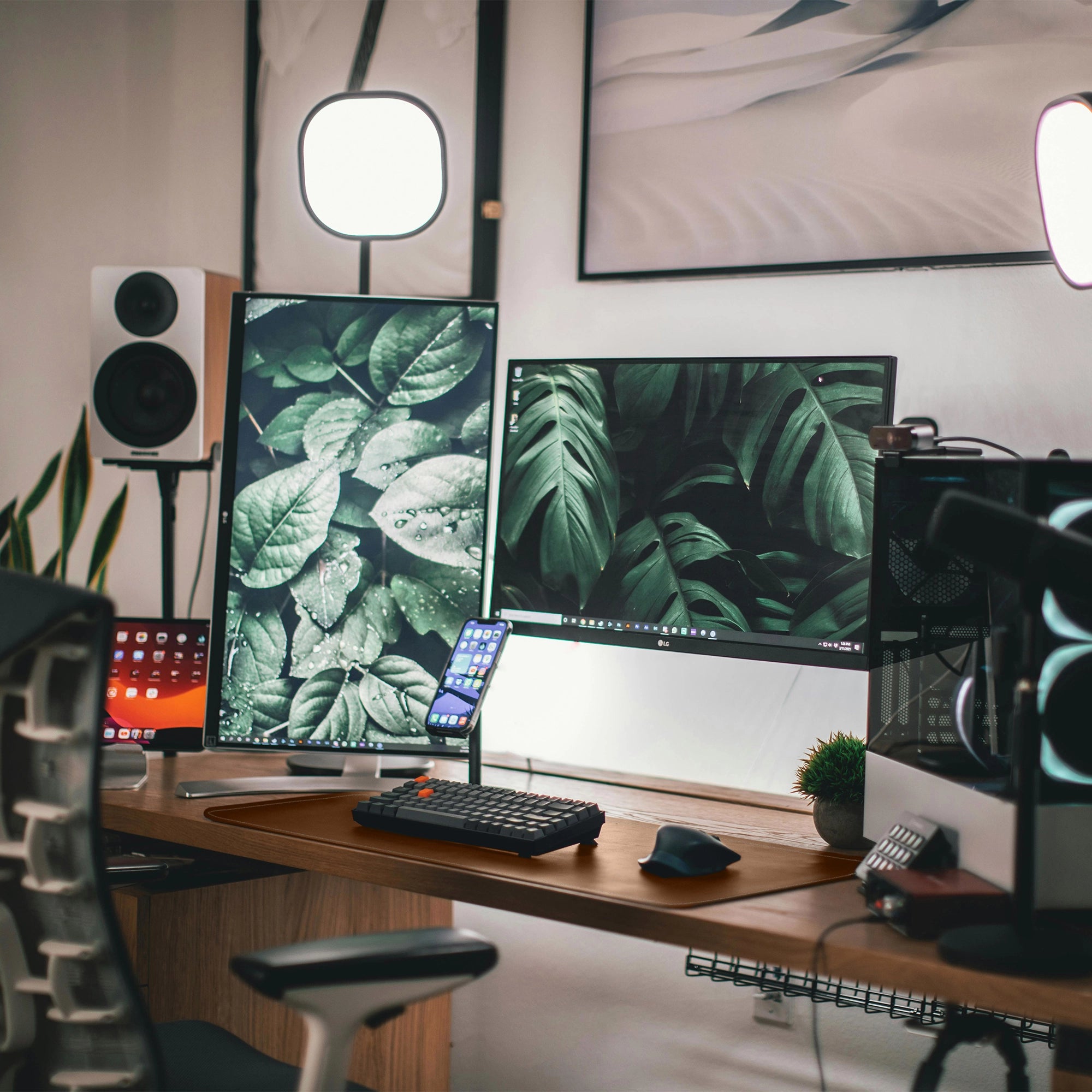 Leather Desk Mat Desk Mouse Pad for Laptop, Office & Home