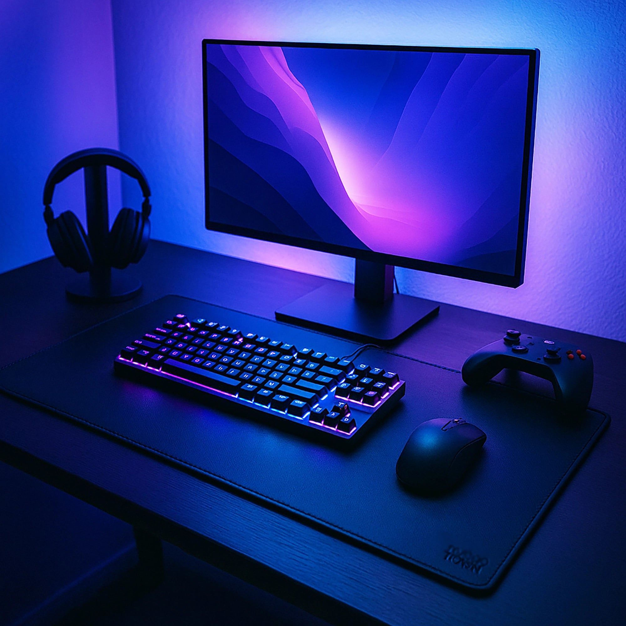 Leather Desk Mat Large Computer Mouse Pad Keyboard Gaming Table Mat