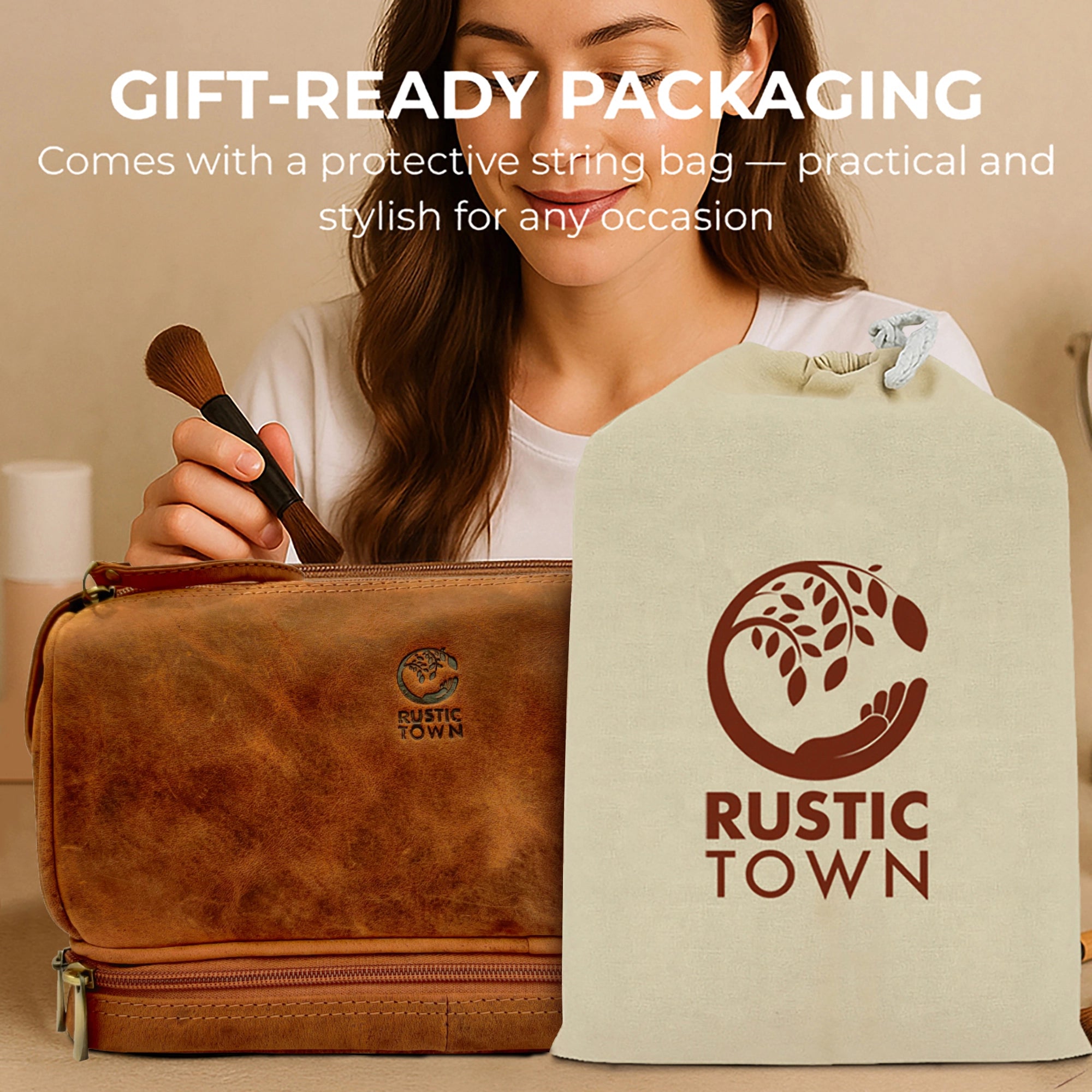 Sam's Stylish Leather Toiletry Bag