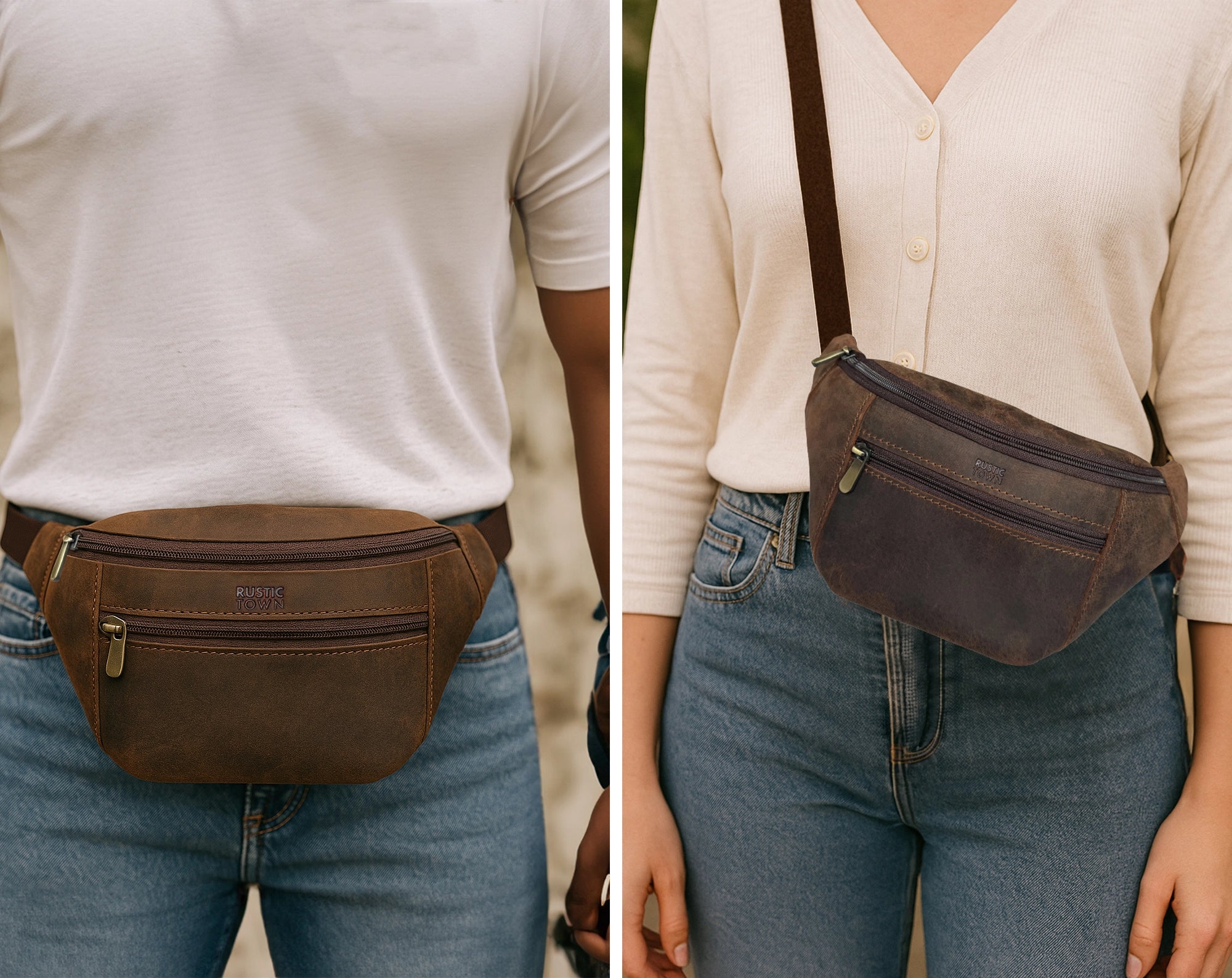 Leather Fanny Pack | Waist, Chest & Crossbody Sling Bag