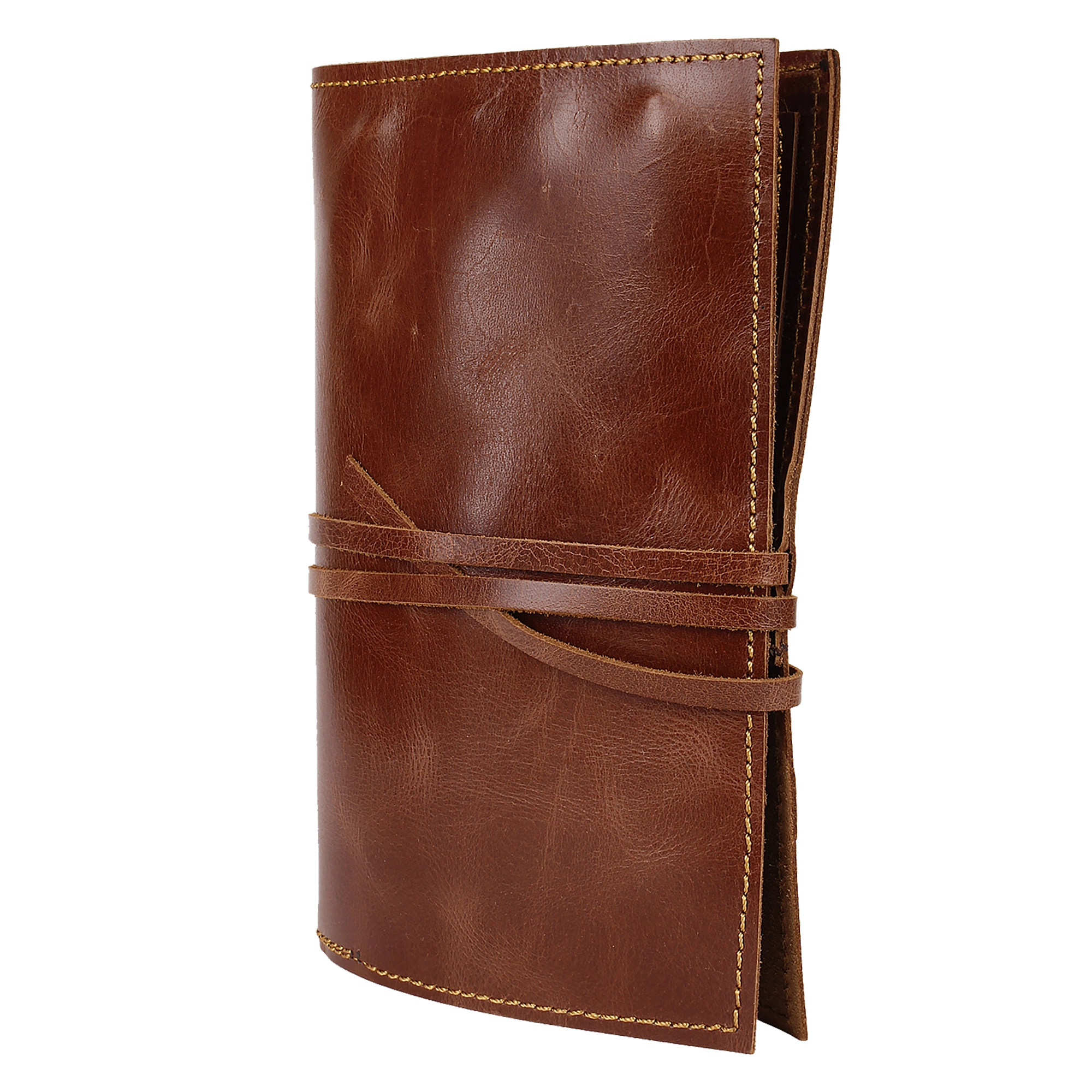 Handcrafted Full-Grain Leather Pencil Roll Up Case for Men Women