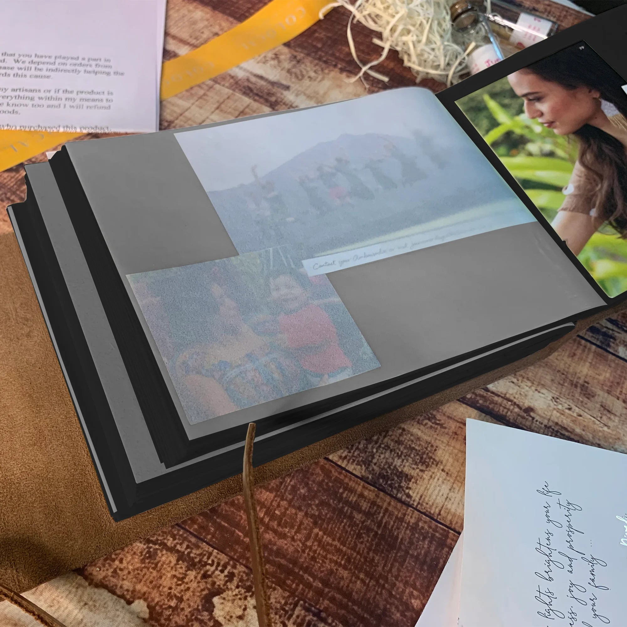 leather photo album