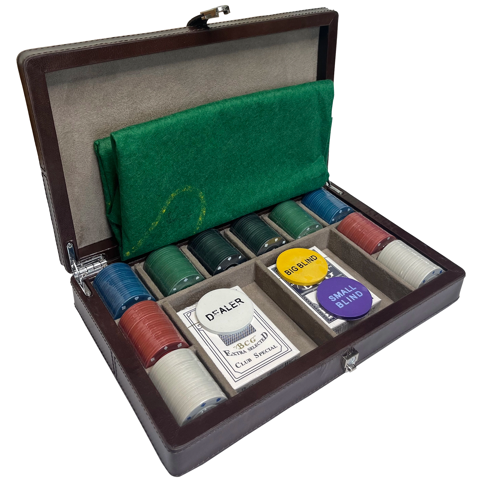 Full-Grain Leather Poker Chip Set | Complete Luxury Game Night Box