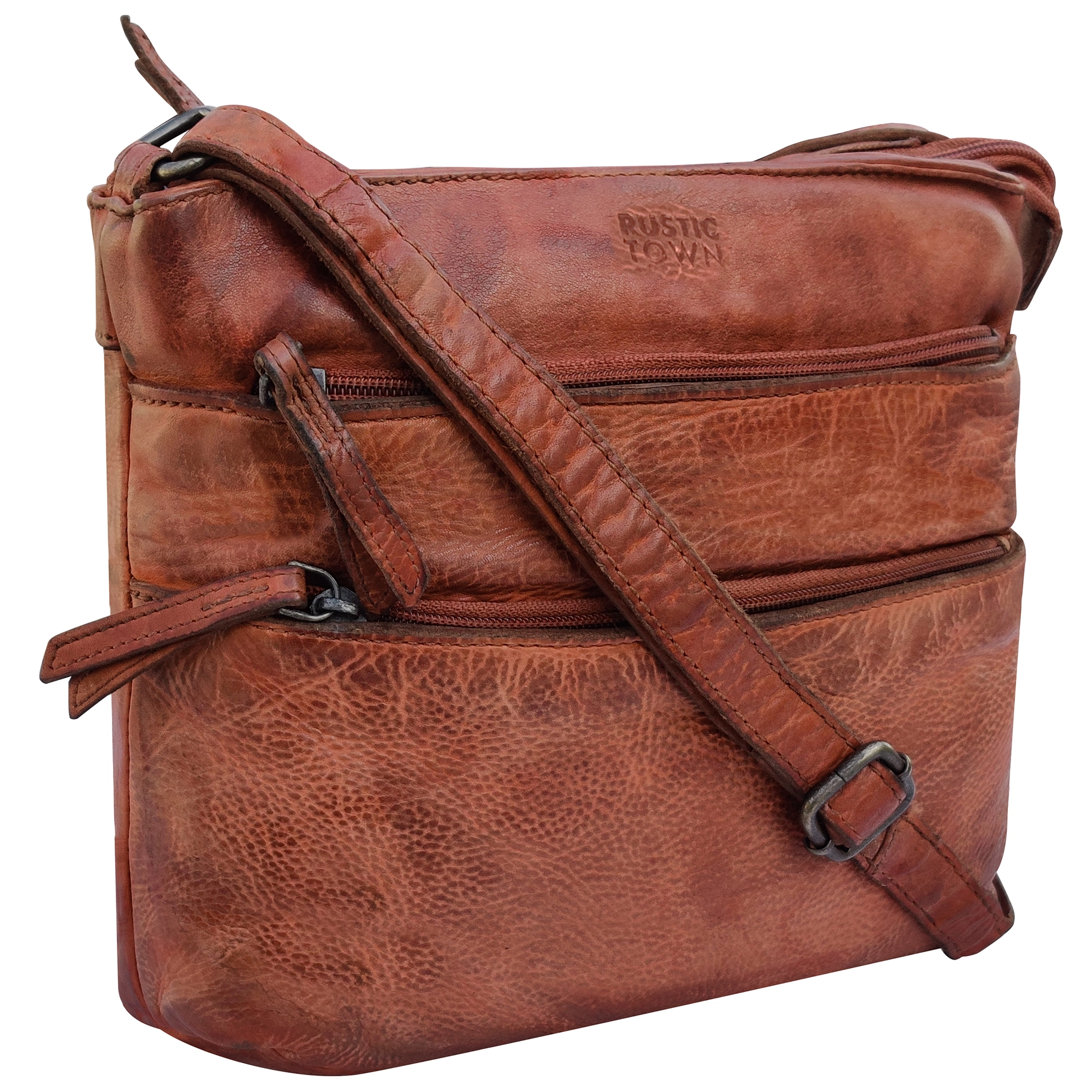 Leather Crossbody Bag for Women, Brown