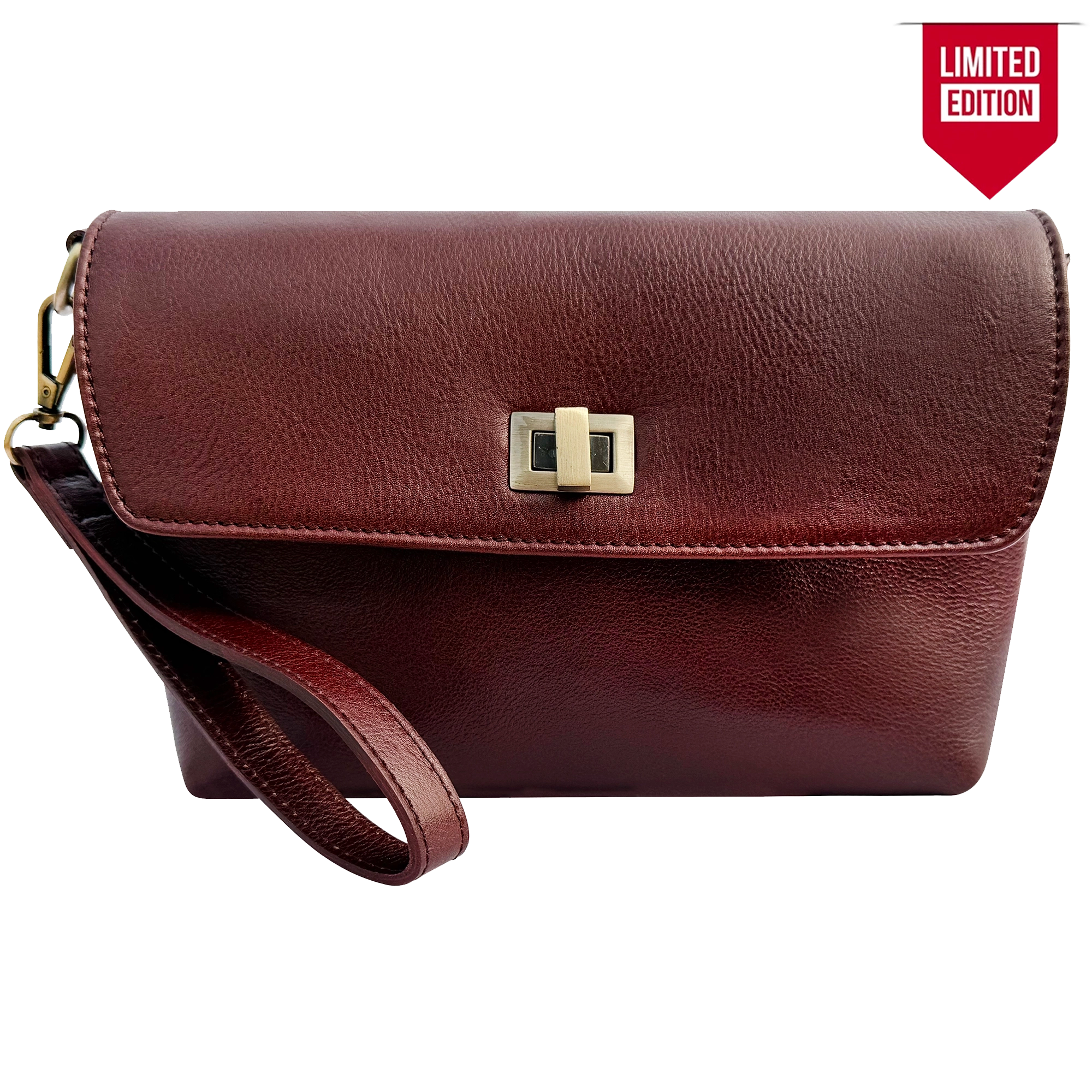 Leather Wristlet Wallet Travel Clutch Purse for Women