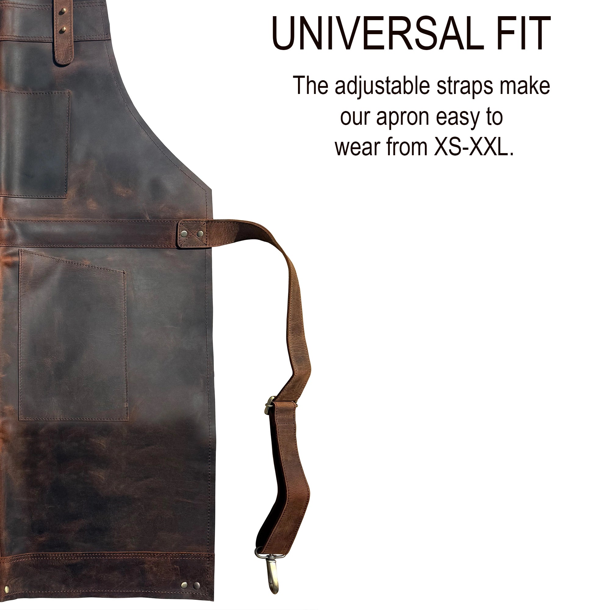 Bennett Premium Leather Apron for Men - Heavy Duty Workshop Grade