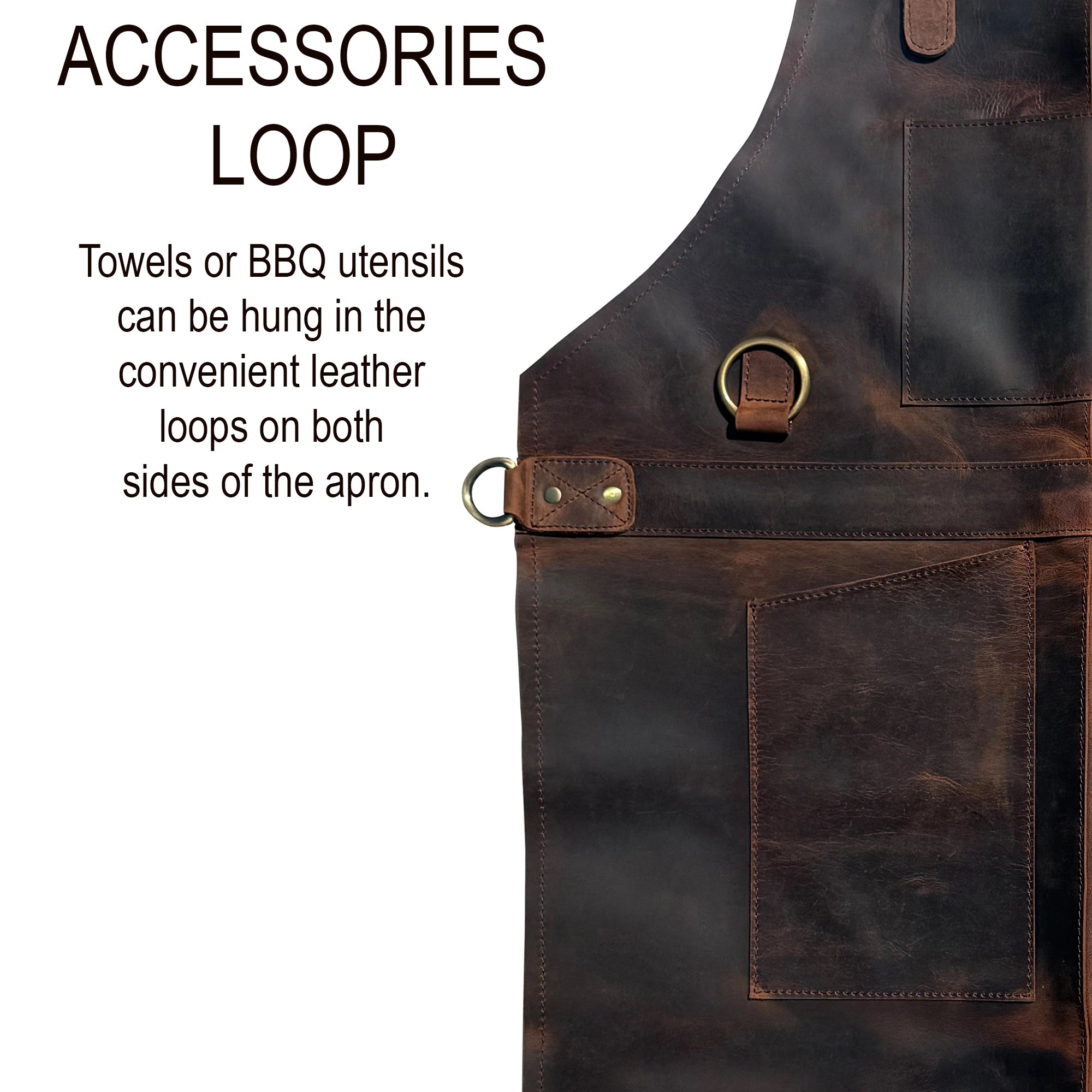 Bennett Premium Leather Apron for Men - Heavy Duty Workshop Grade
