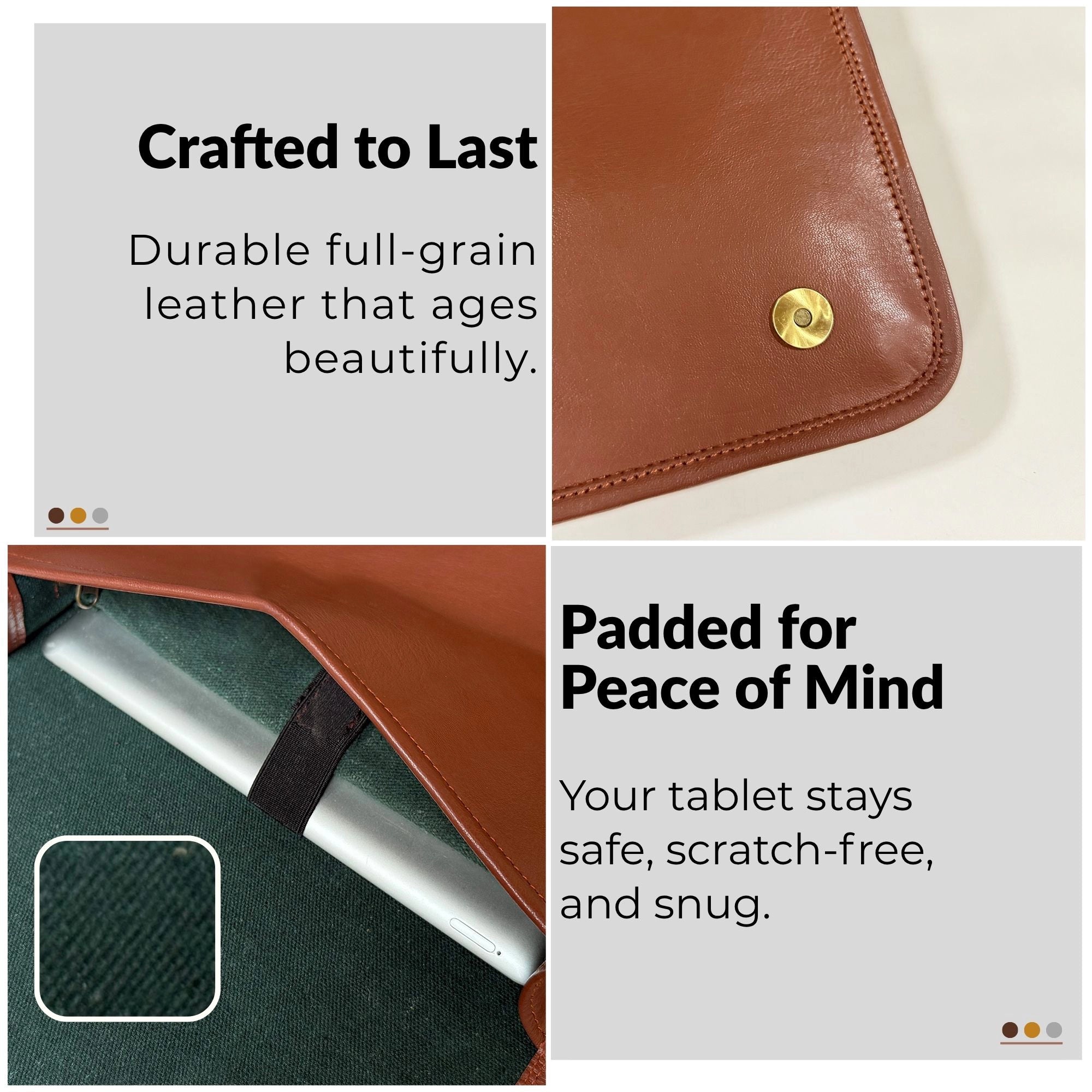 Artisian Leather iPad Tablet Messenger Bag (11 Inch)