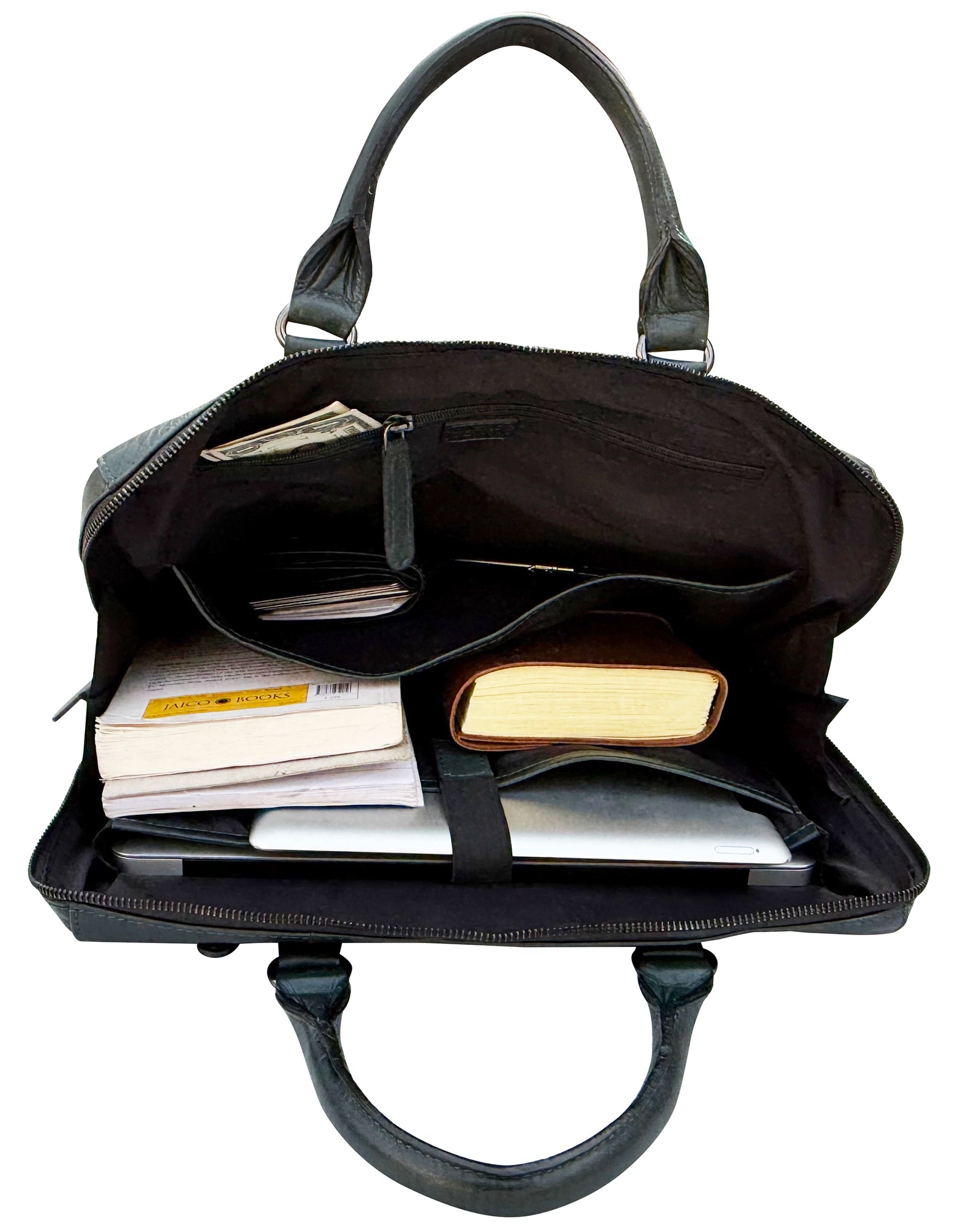 Leather Messenger Bag for Men Women Vintage Travel 14 inch Laptop Briefcase Shoulder Bag