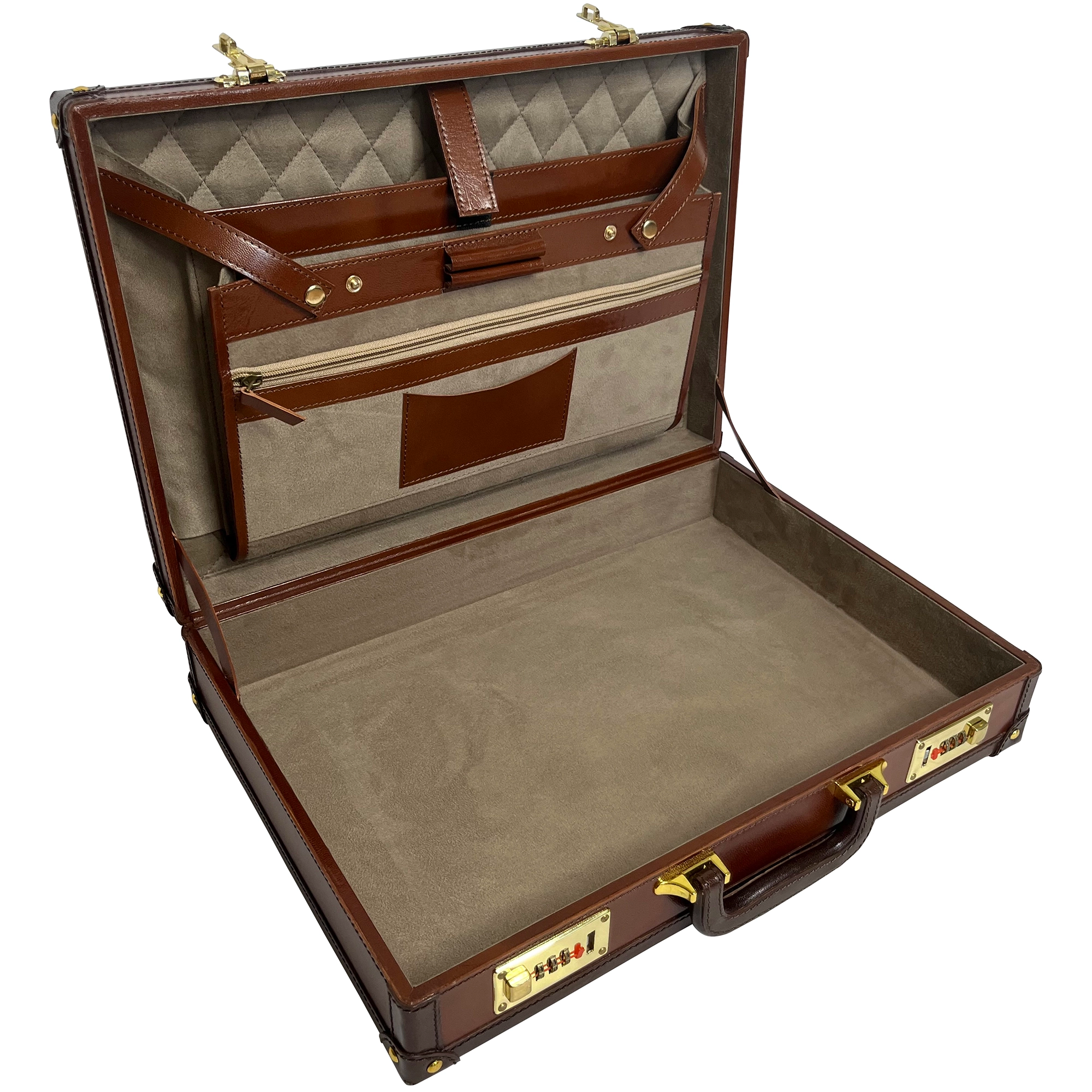 Leather suitcase