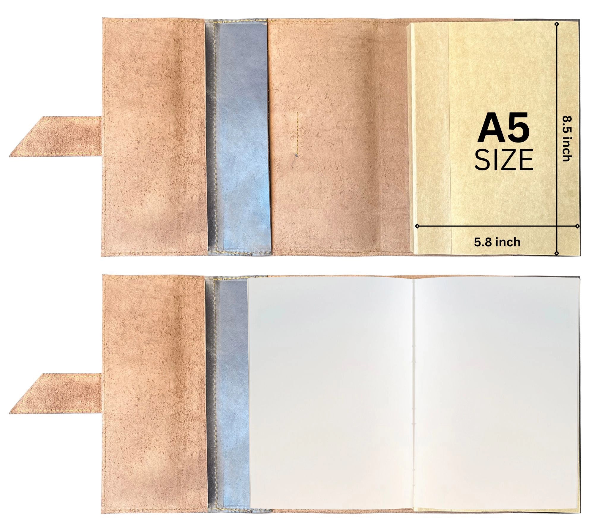 Blank Refills for Refillable Leather Journals (A5, Set of 4)