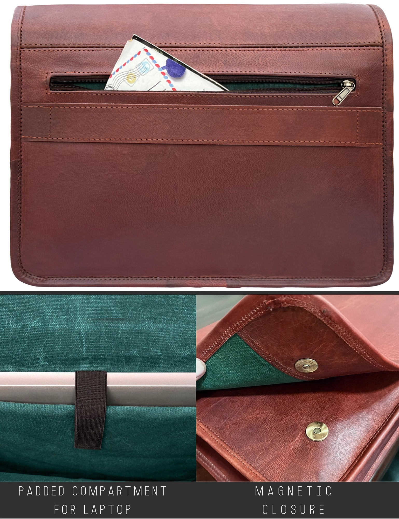 Artisian Leather Laptop Messenger Bag (15 inch)