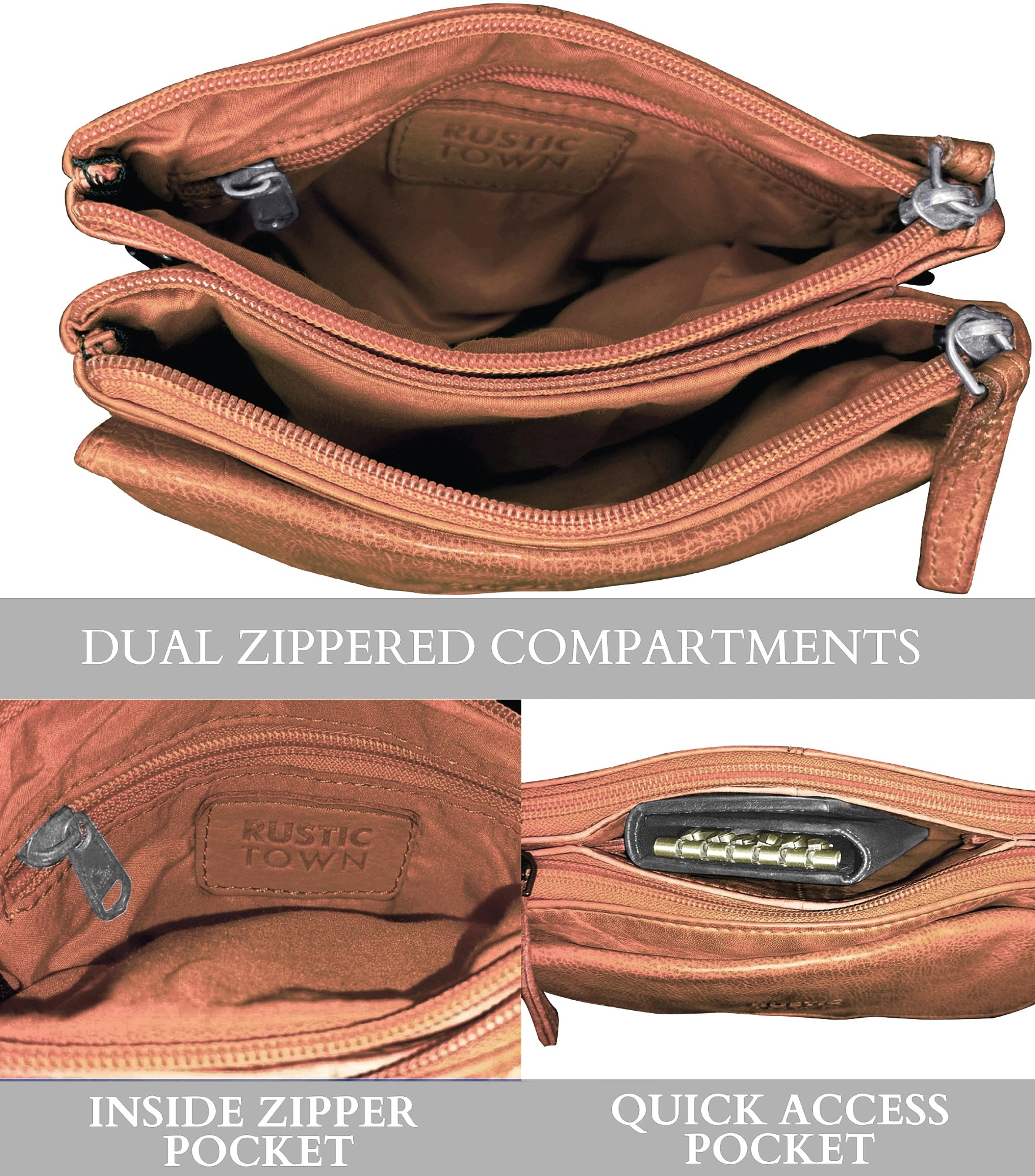 brown leather crossbody purse