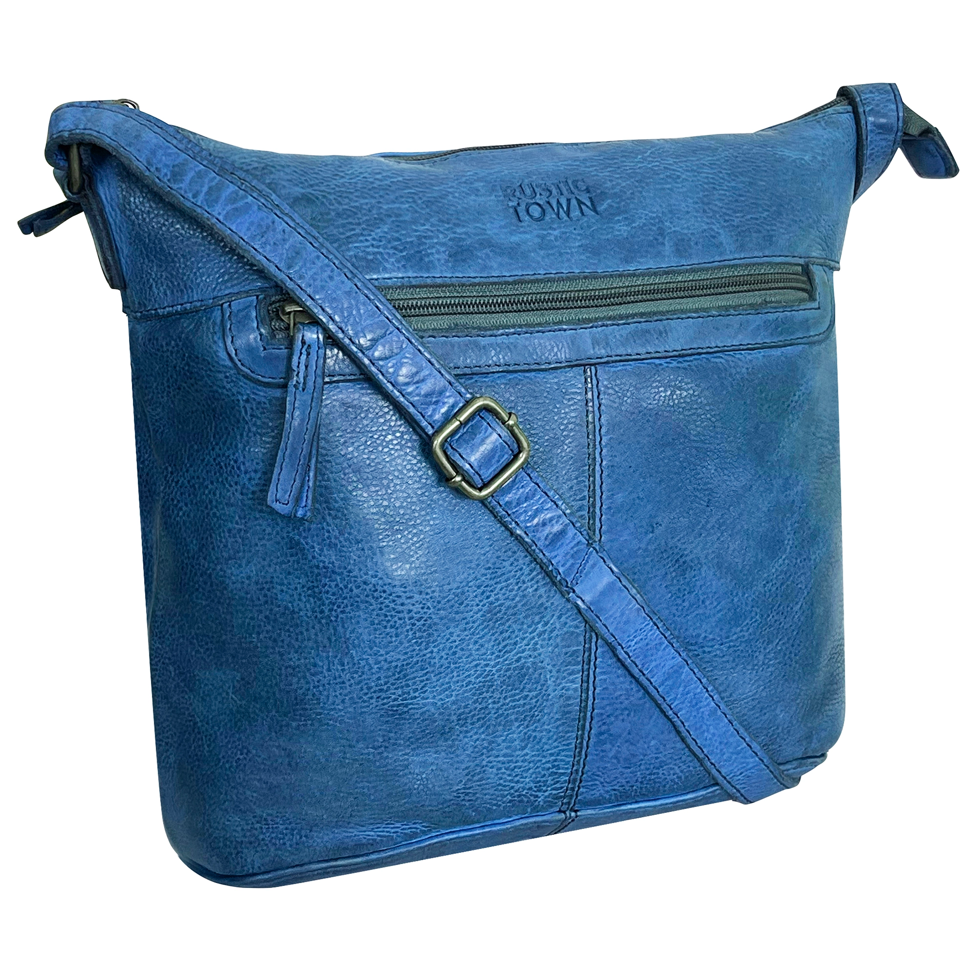 Leather Sling Bag for Women, Blue
