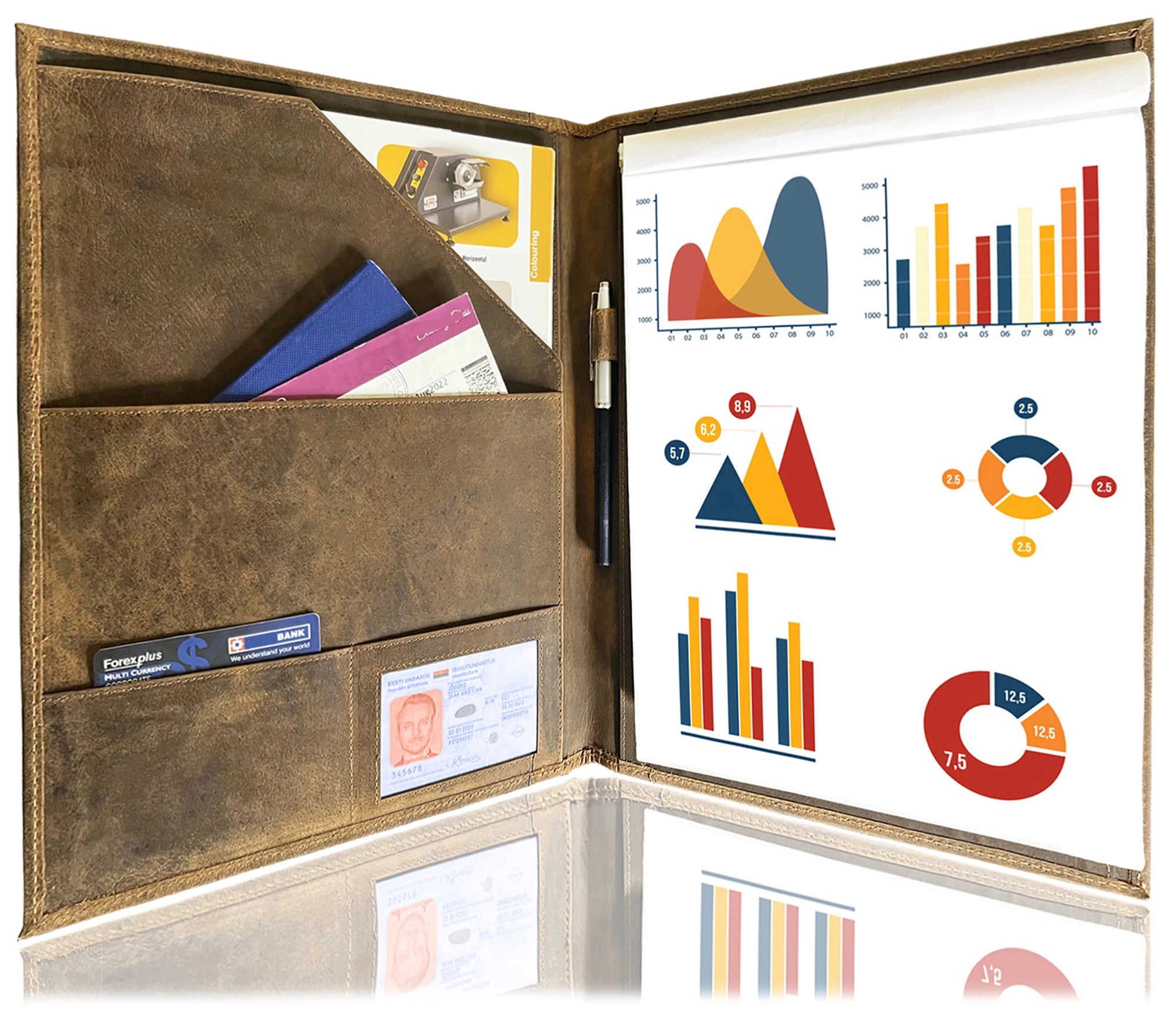 Royal Leather Portfolio (Tan)