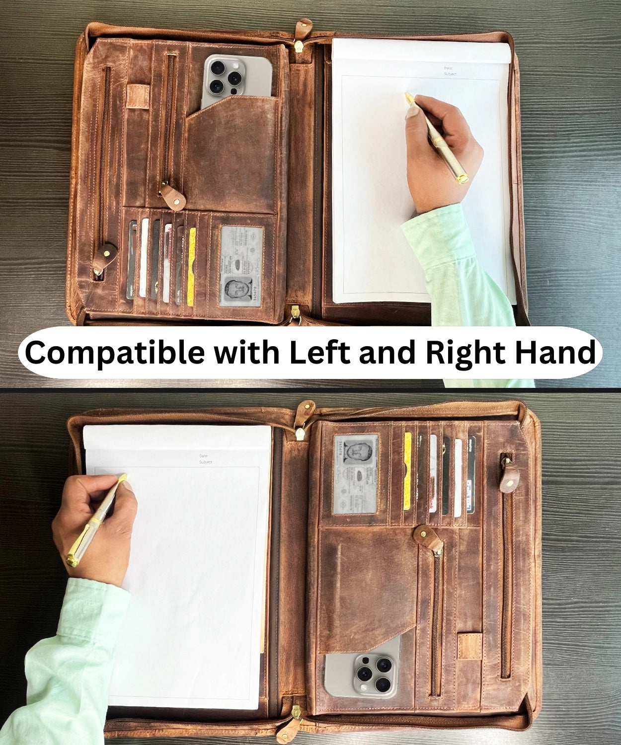 Monarch Leather Portfolio (Hunter)