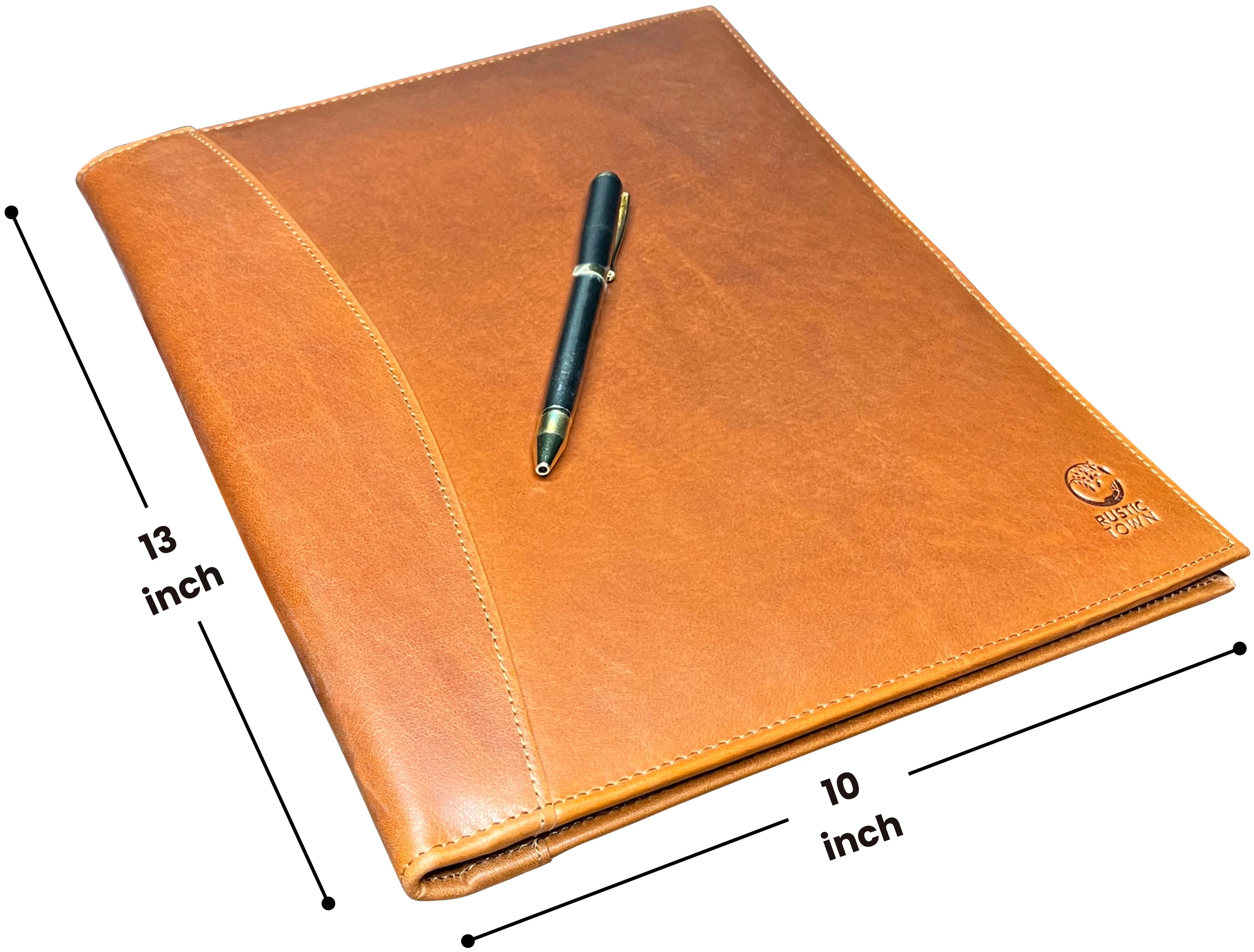 Leather Padfolio Resume Portfolio File Folder
