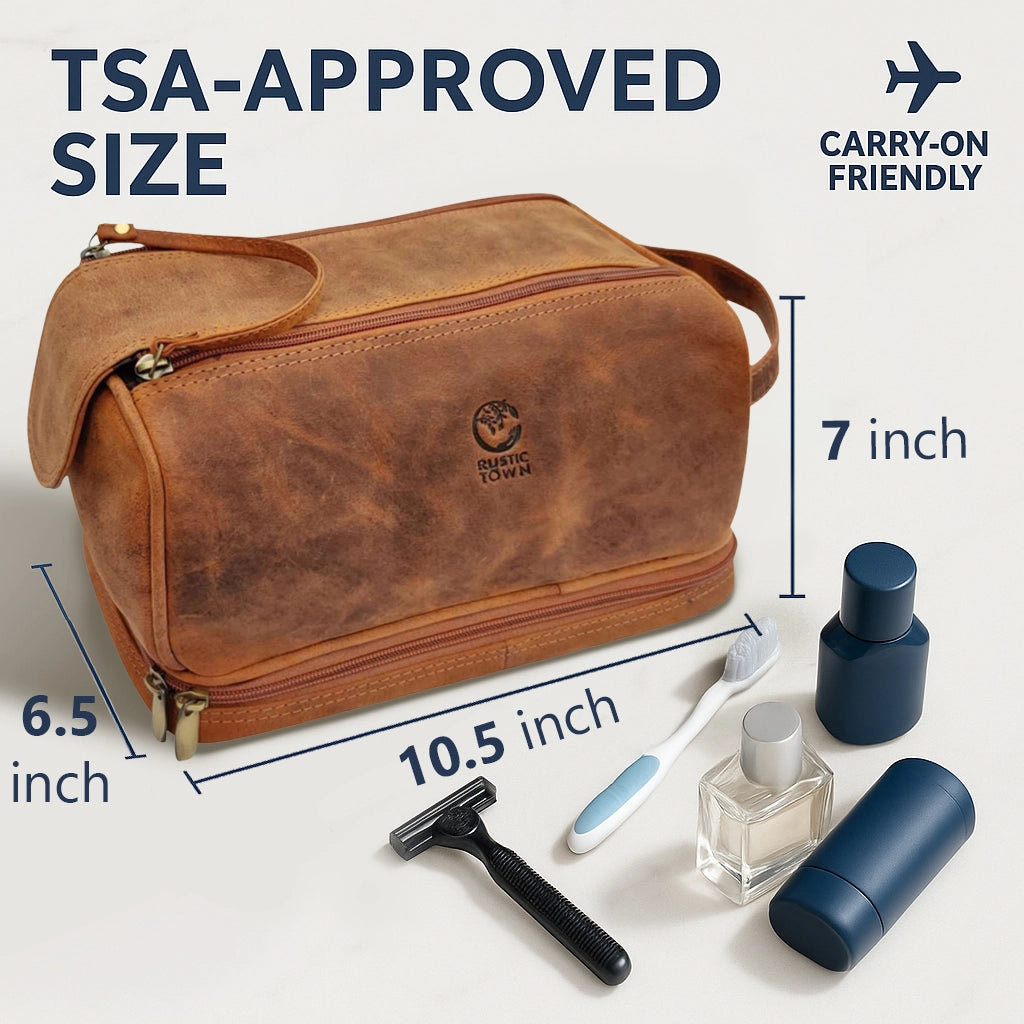 Sam's Stylish Leather Toiletry Bag