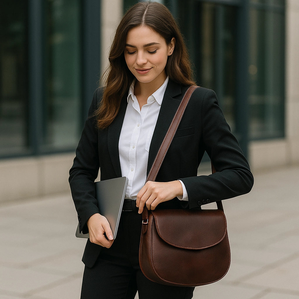 Leather Shoulder Bag Crossbody Saddle Women Purse