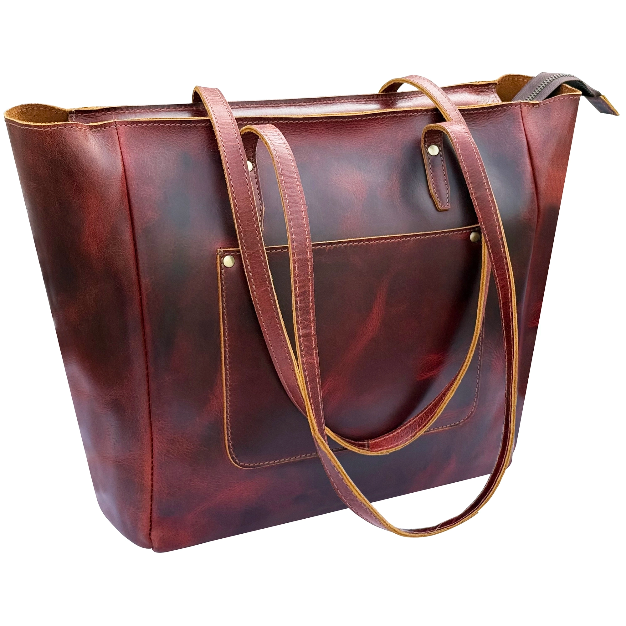 Leather Tote Bag for Women - Shoulder Satchel Handbag