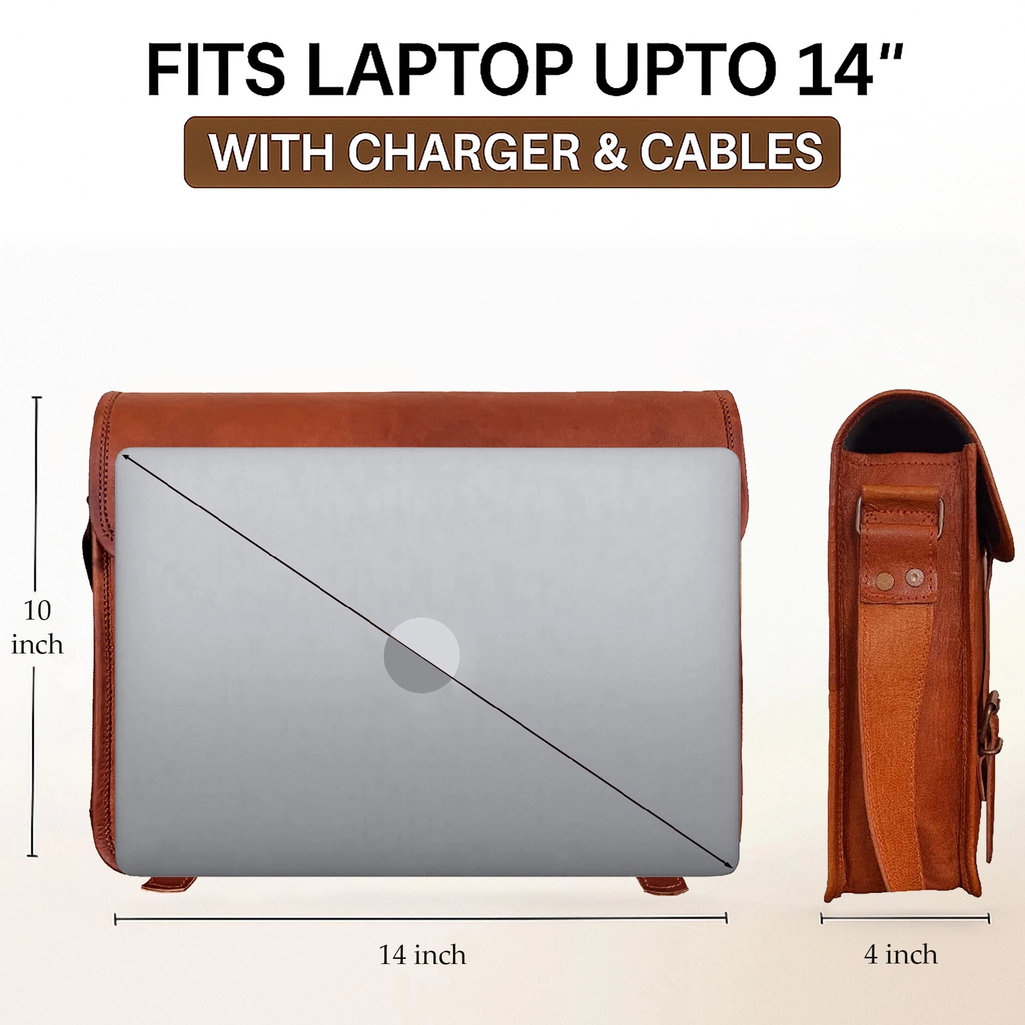 Scout Leather Laptop Messenger Bag (14 inch)