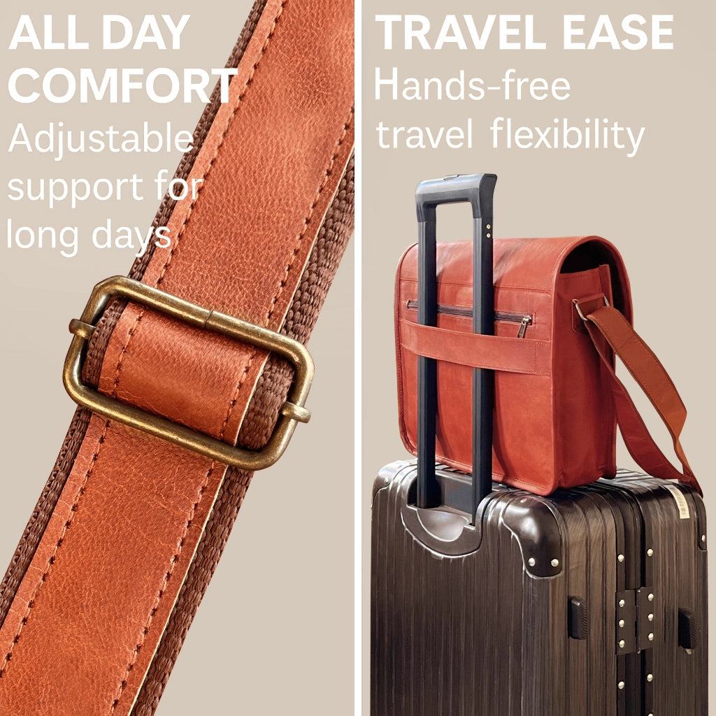 Scout Leather Laptop Messenger Bag (14 inch)