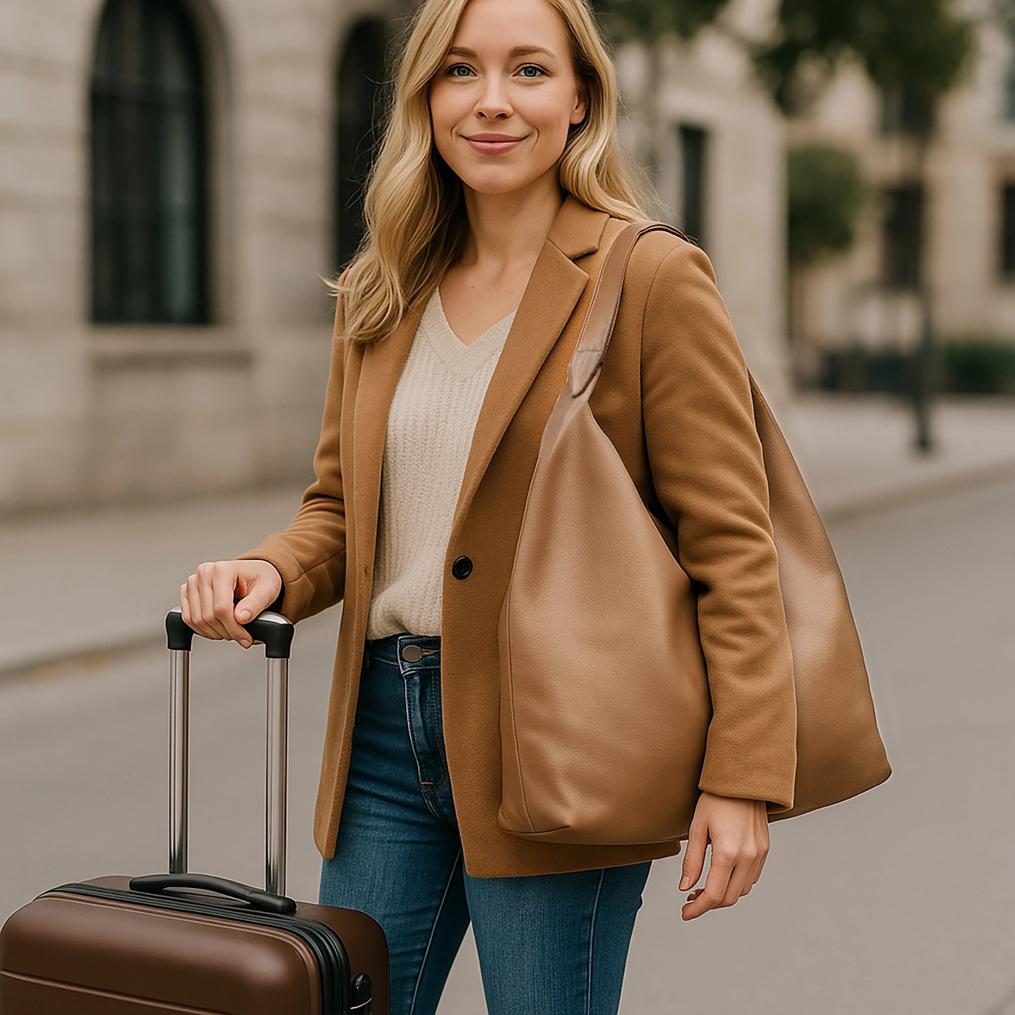 Leather Tote Bag for Women : Organized & Spacious Shoulder Satchel