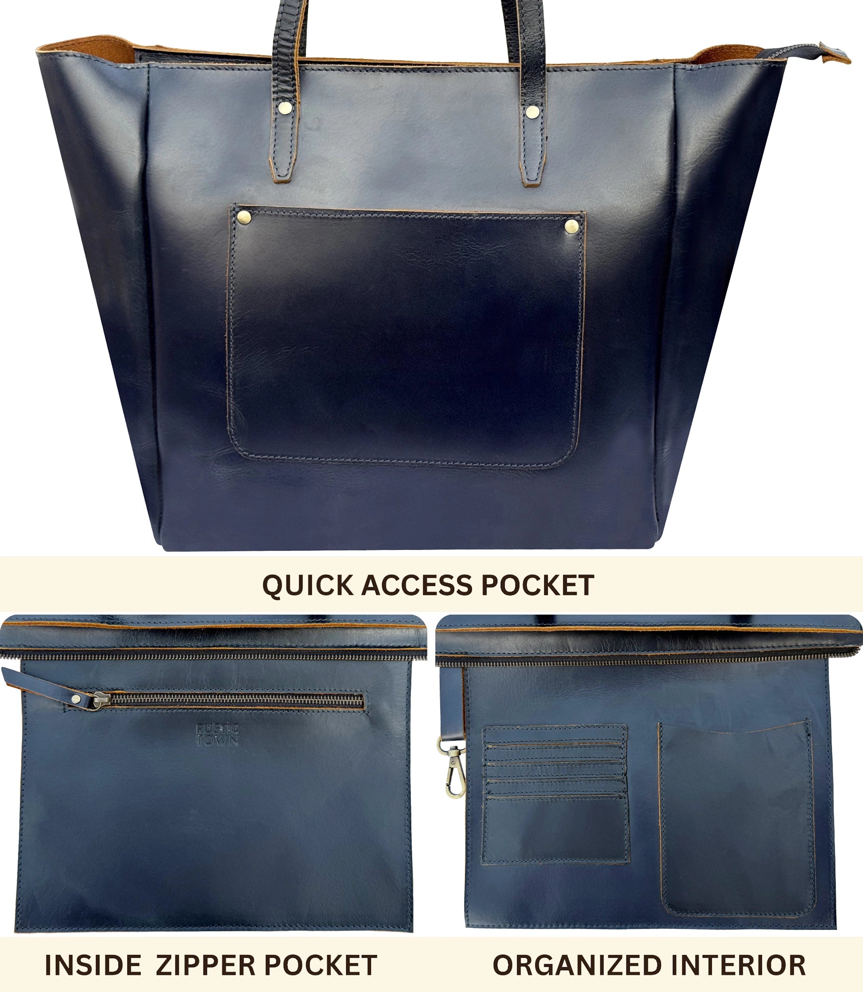 Leather Tote Bag for Women - Timeless Shoulder Purse