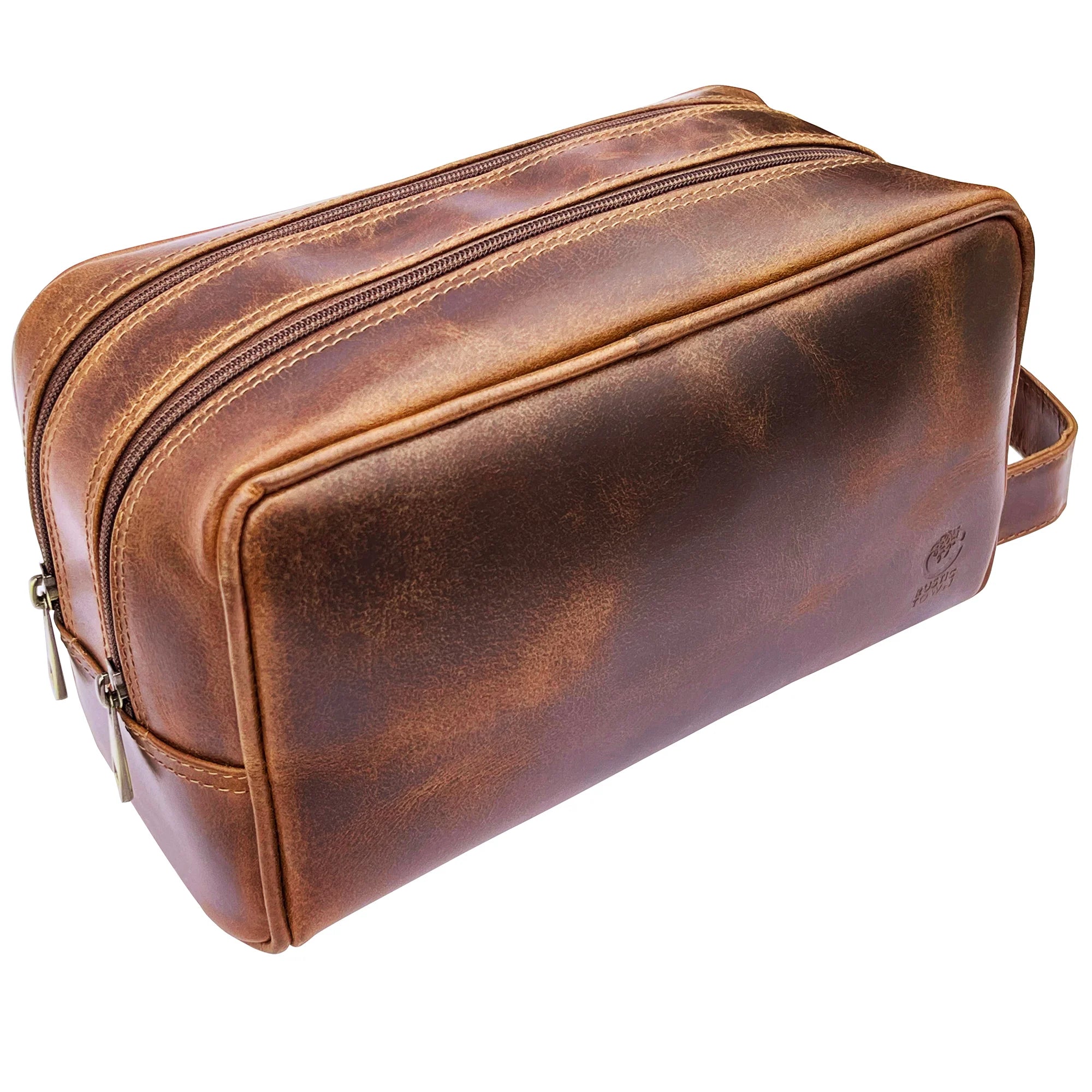 Leather travel bag