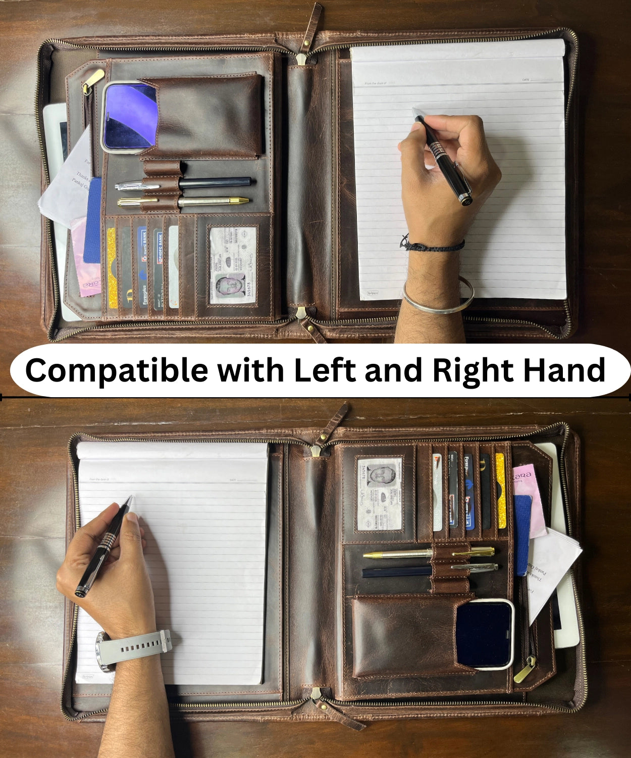 Kingsman Business Leather Portfolio (Dark Brown)