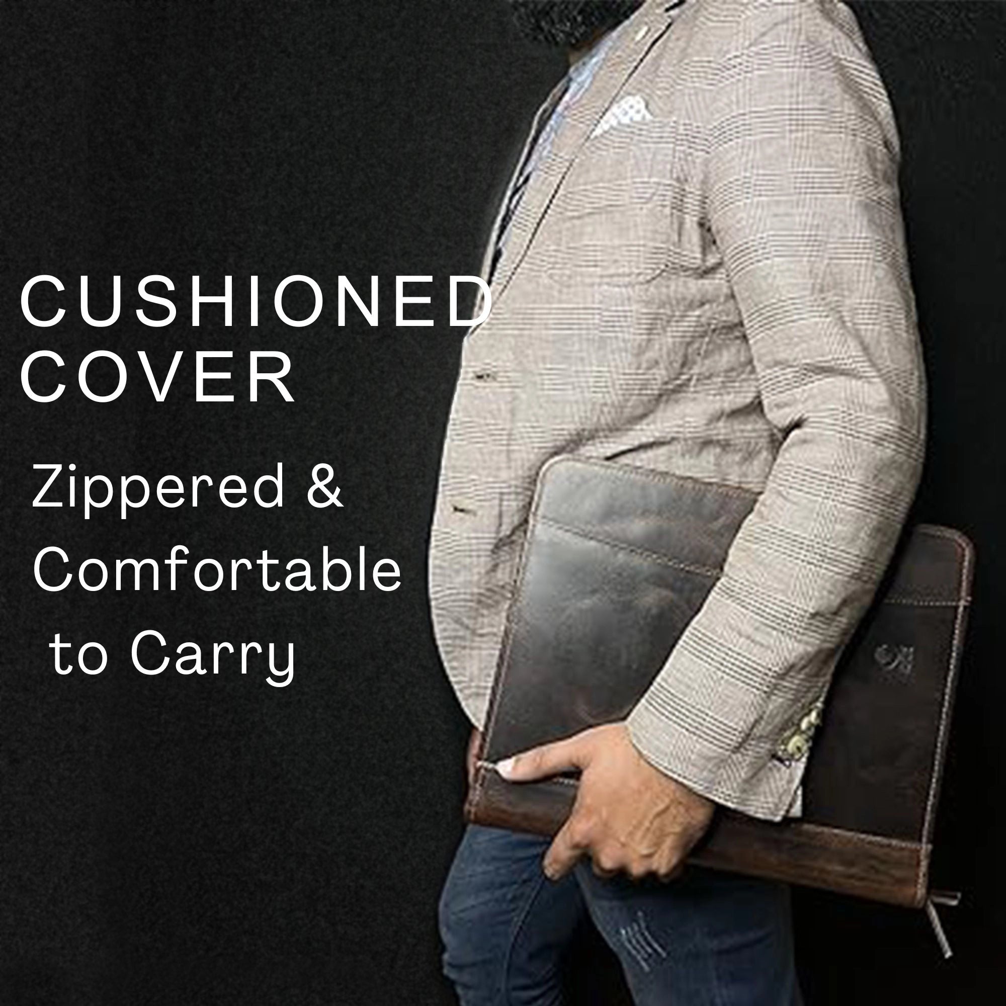 Kingsman Business Leather Portfolio (Dark Brown)