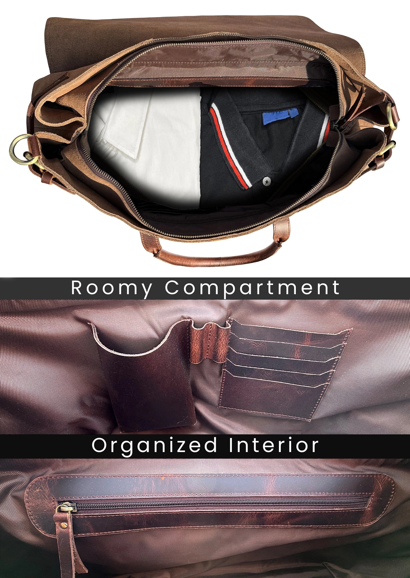 Suede Leather Duffle Bag: Luxury Weekend Travel Carry-on